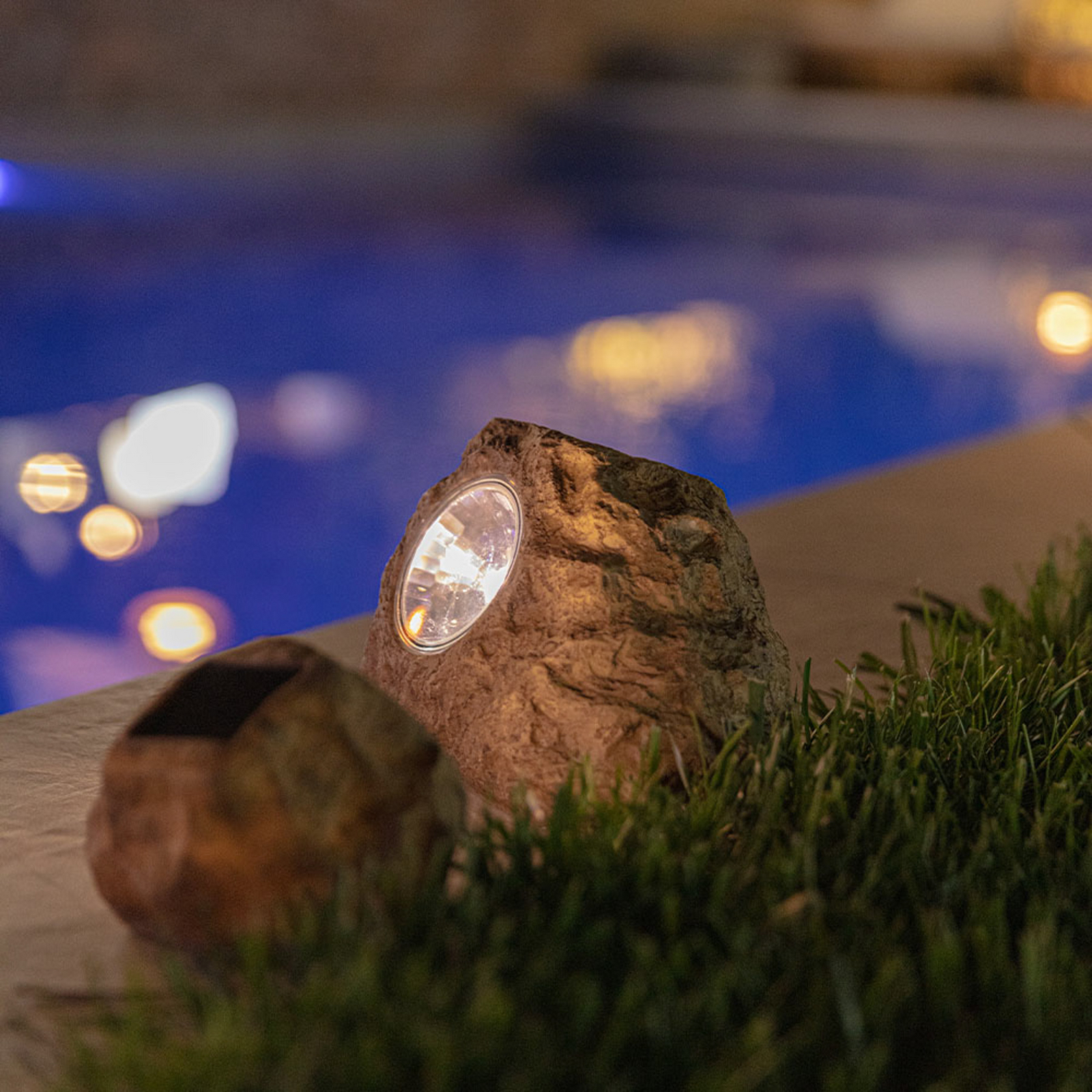 Rocky Brown LED-es napelemes díszlámpa, barna, 3 darabos készlet, műanyag Rocky Brown LED-es napelemes díszlámpa, barna, 3 darabos készlet, műanyag
