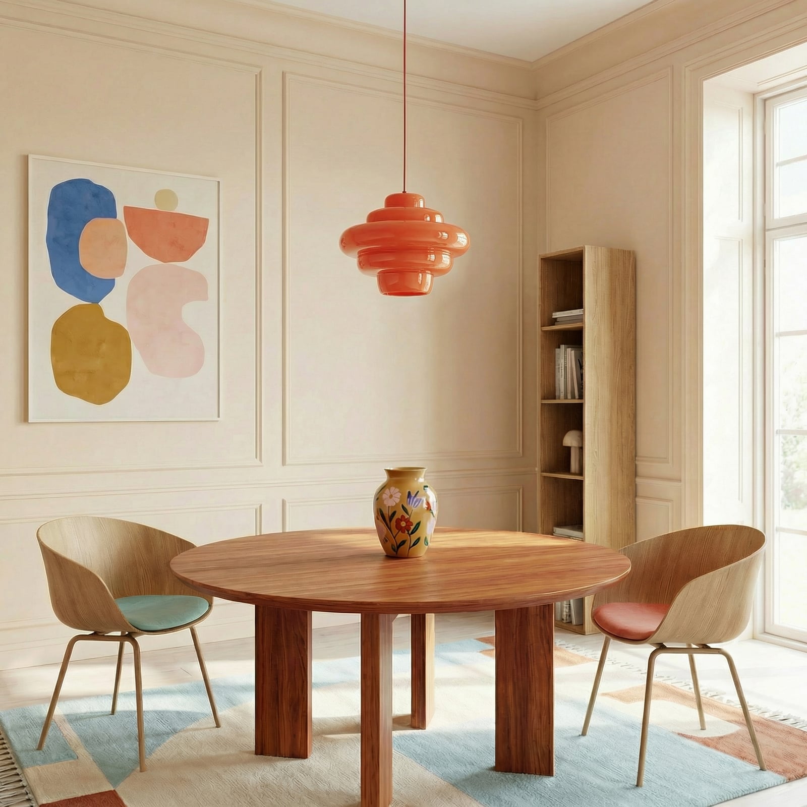 Lucande lógó világítás, narancssárga, Ø 35 cm, üveg