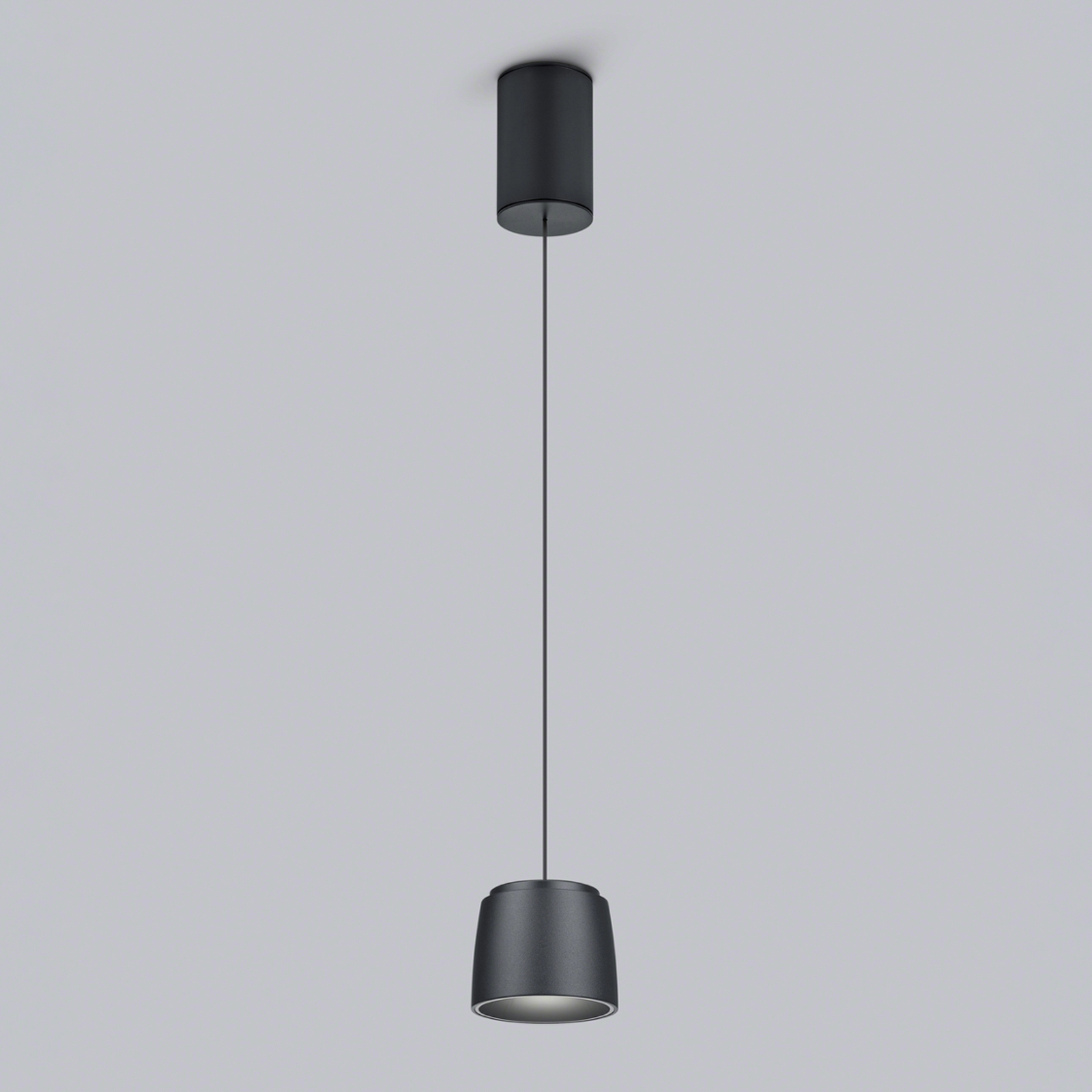 Helestra Ove LED pendant light Ø 9.5 cm 927 black