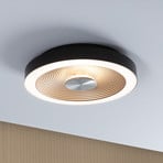 Plafoniera LED Paulmann Volea nero/oro Ø 32 cm IP44 dimmerabile