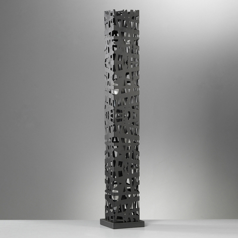 Stehlampe Foresta aus schwarzem Metall, Höhe 102cm