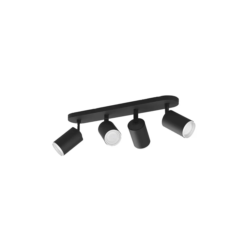Philips Hue - Fugato Punkt 4 Deckenleuchte Bluetooth White/Color Amb. Black