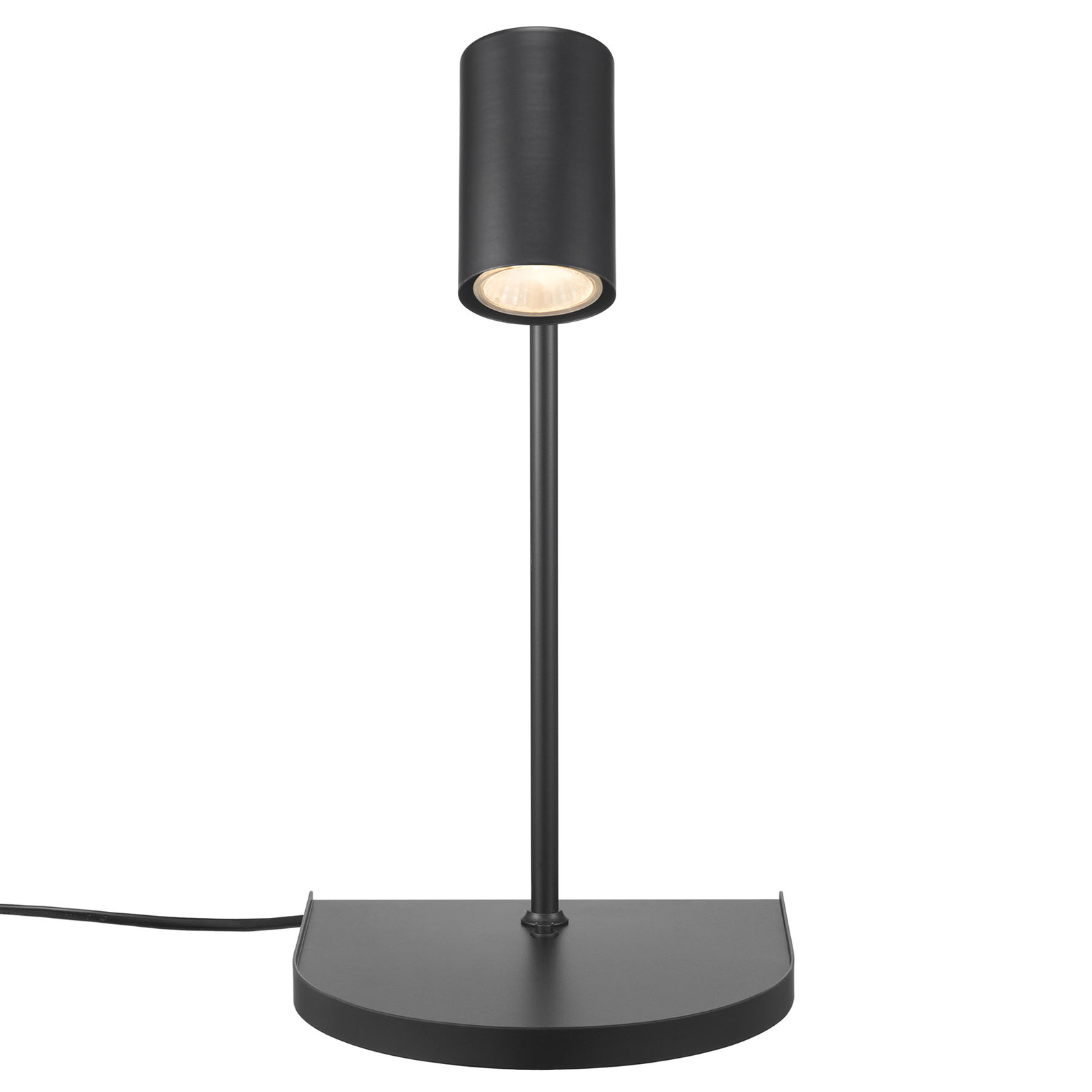 Wandlamp Cody, met legbord en USB-poort, zwart