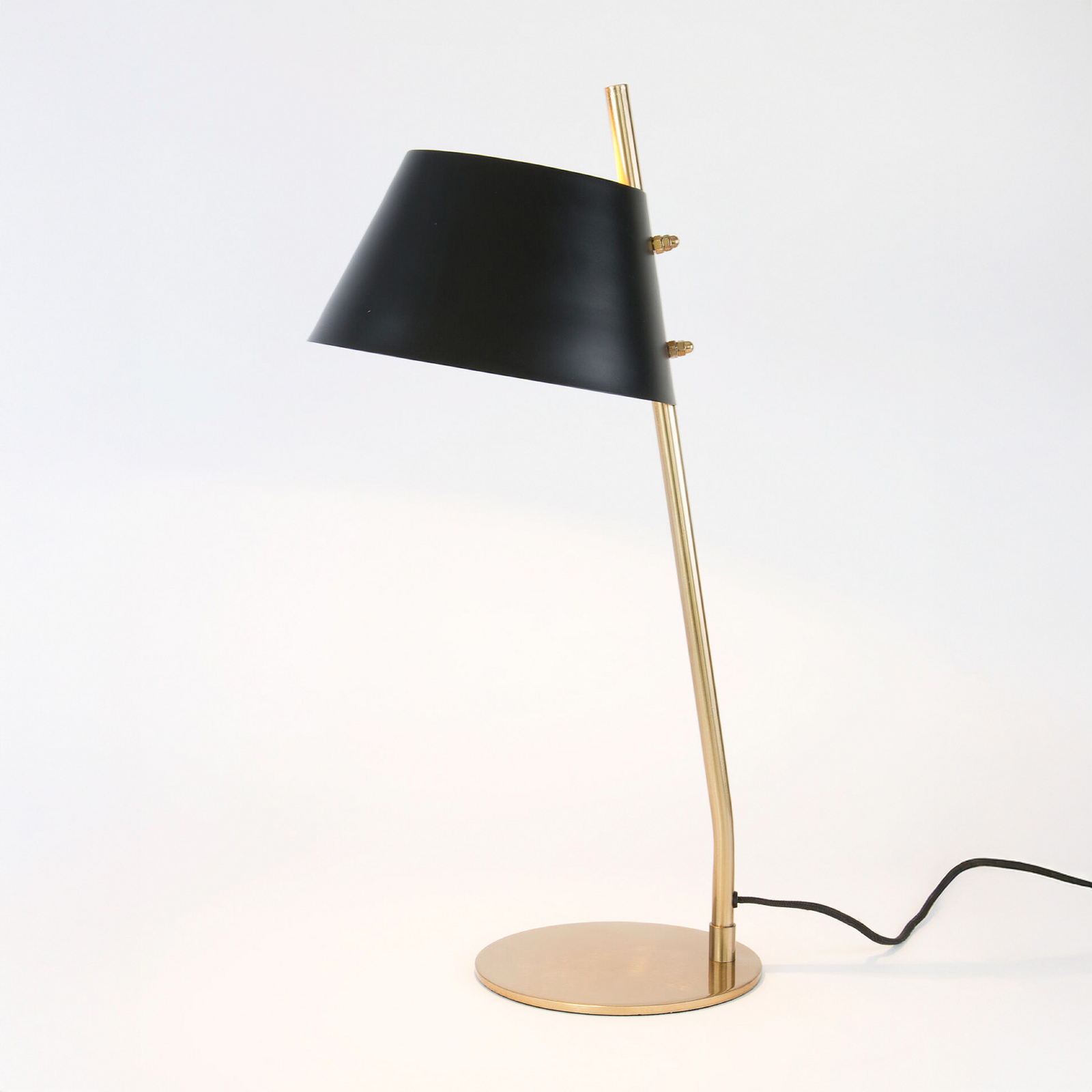 Bordlampe ADEA, svart/gull, høyde 61 cm, metall, E27