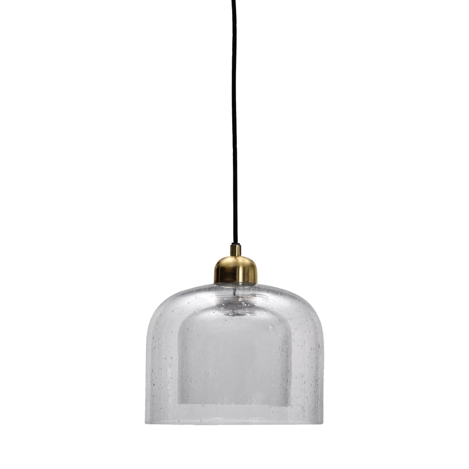 Závesné svietidlo Bell, priehľadné sklo, Ø 25 cm – House Doctor Závesné svietidlo Bell, priehľadné sklo, Ø 25 cm – House Doctor