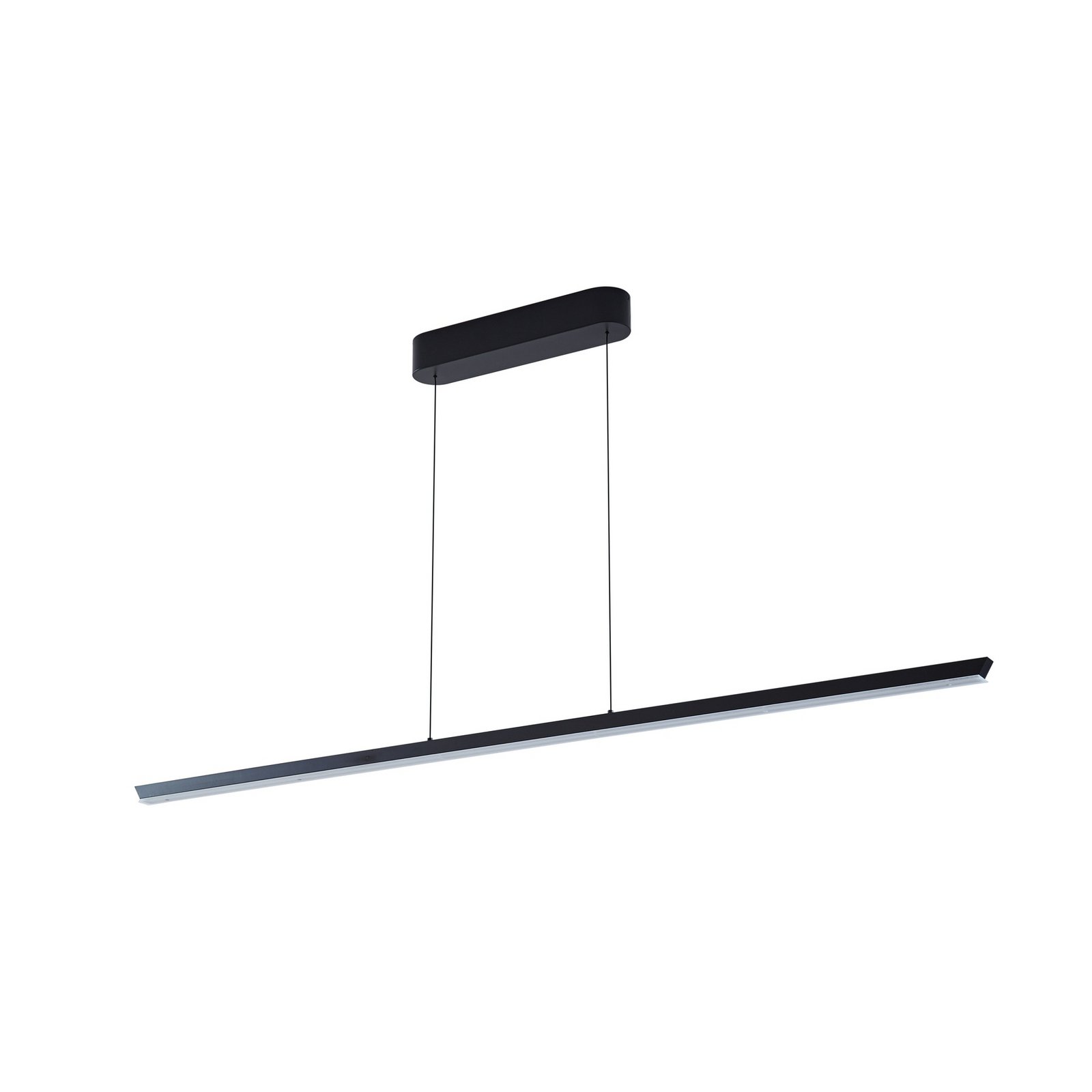 Lucande LED-Hängelampe Solvar, 158 cm, schwarz, CCT, dimmbar