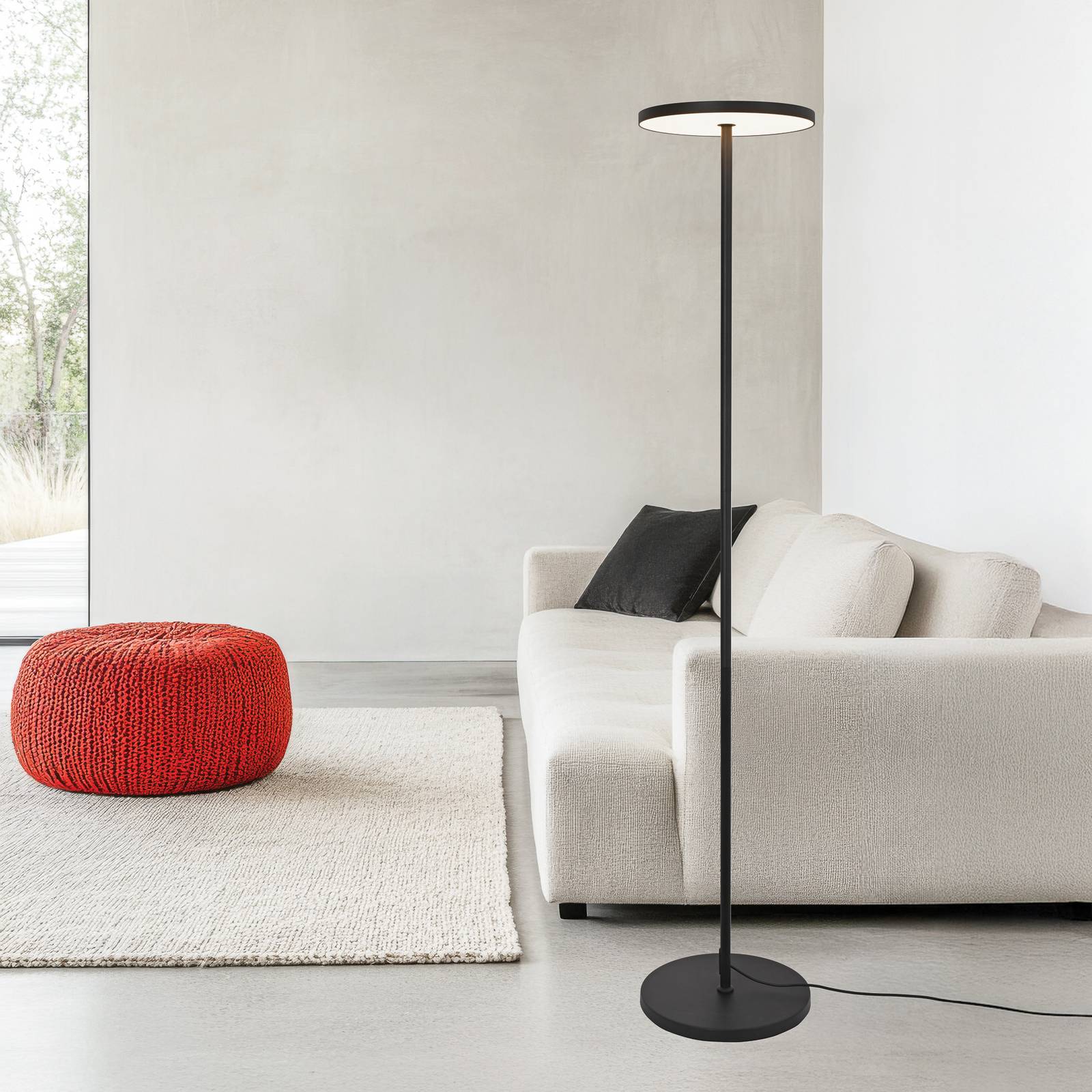 4341100 Viokef Demy Led Floor Lamp, Black, Height 170 Cm, Metal