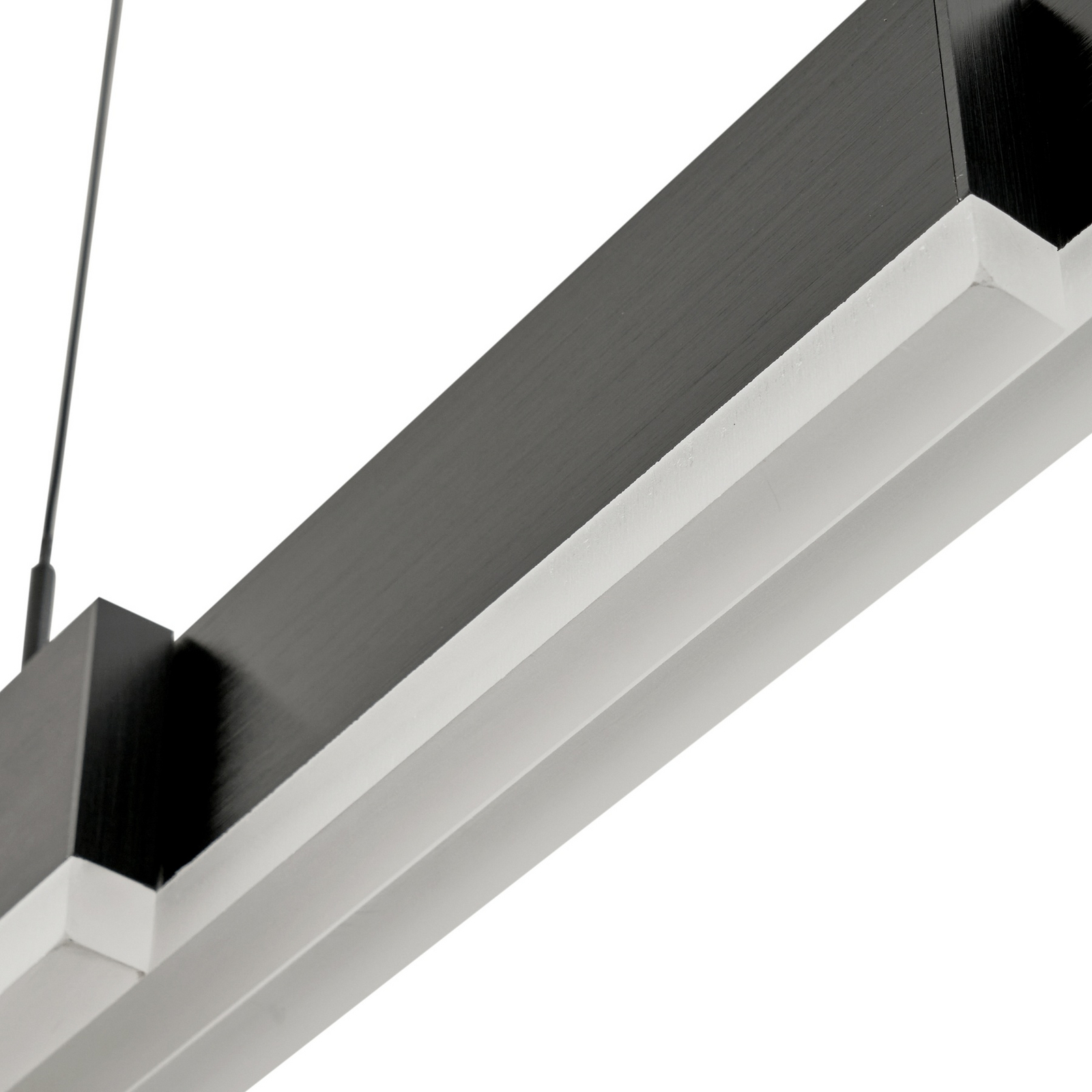 Lucande LED-hänglampa Torven, svart, CCT, dimbar