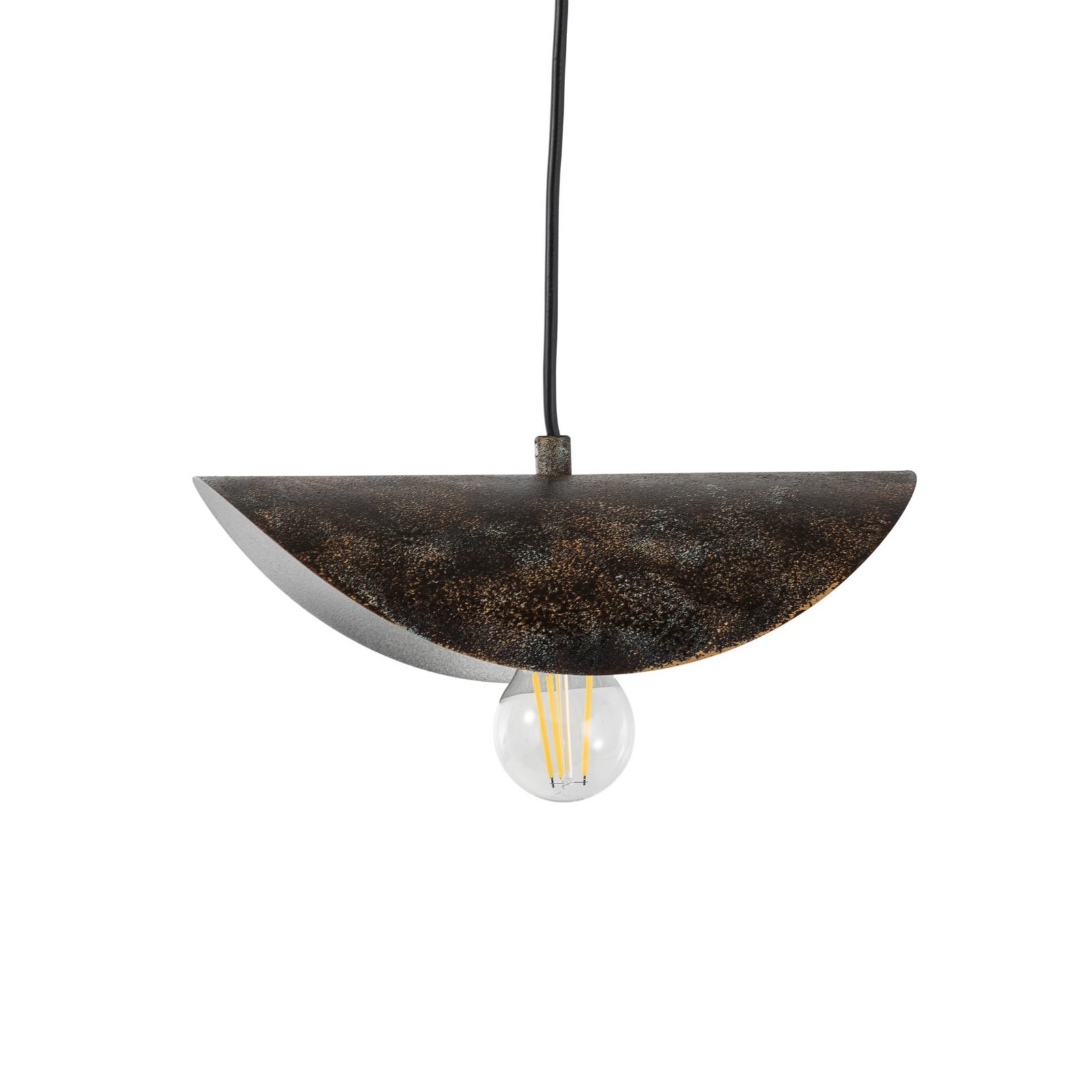 Hanglamp Eger, 1-lamp, antiekbruin, metaal, E27