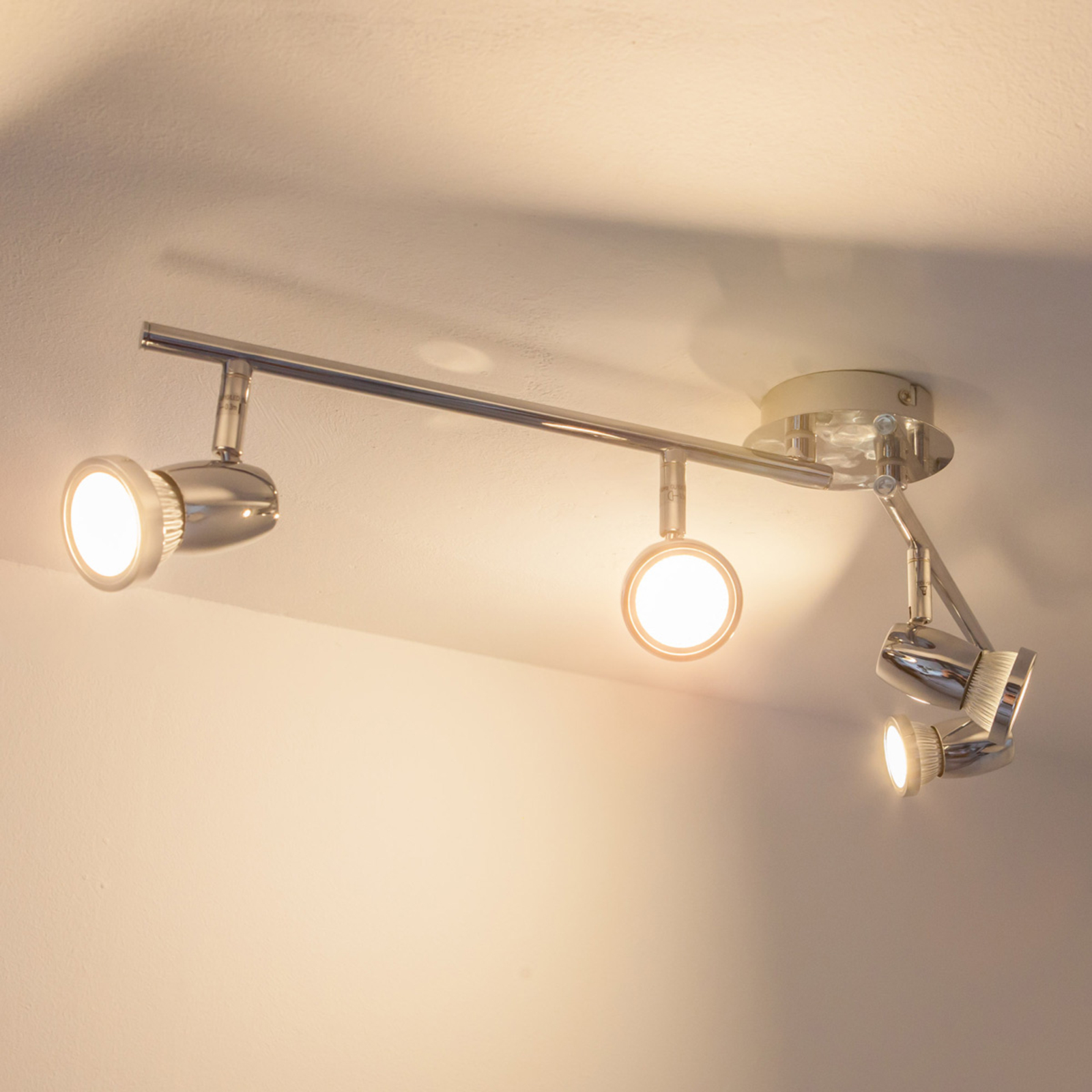 a Eclerage Eclairage LED Lampe LED pour Salon /& Salle /à manger de Lindby /à 6 lampes, GU10, A+ LED Plafonnier Arminius Moderne Lampe Plafond en Argent en M/étal e Luminaire Plafonnier