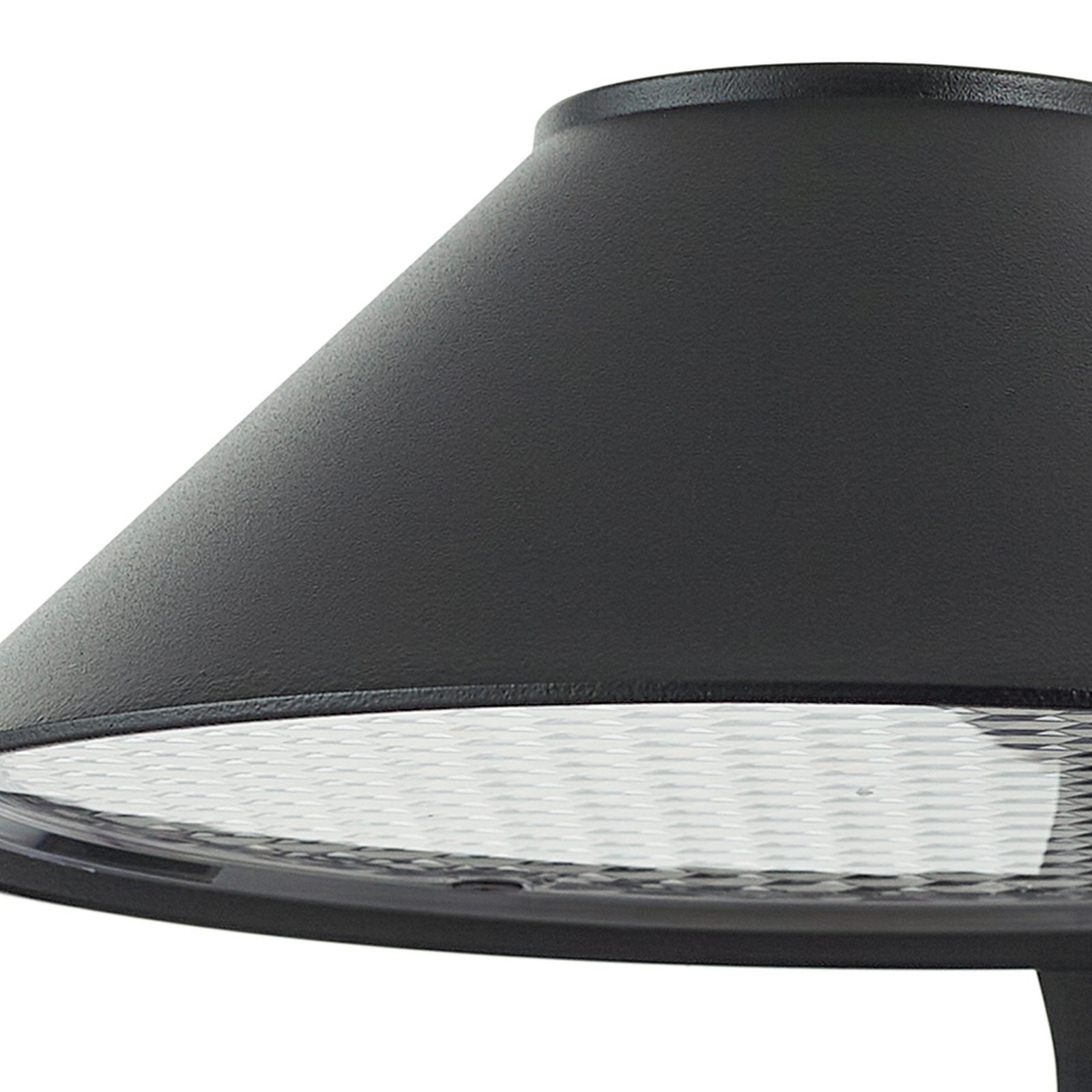 Capelo LED vonkajšie nástenné svietidlo Ø 20 cm čierne kovové - Lindby