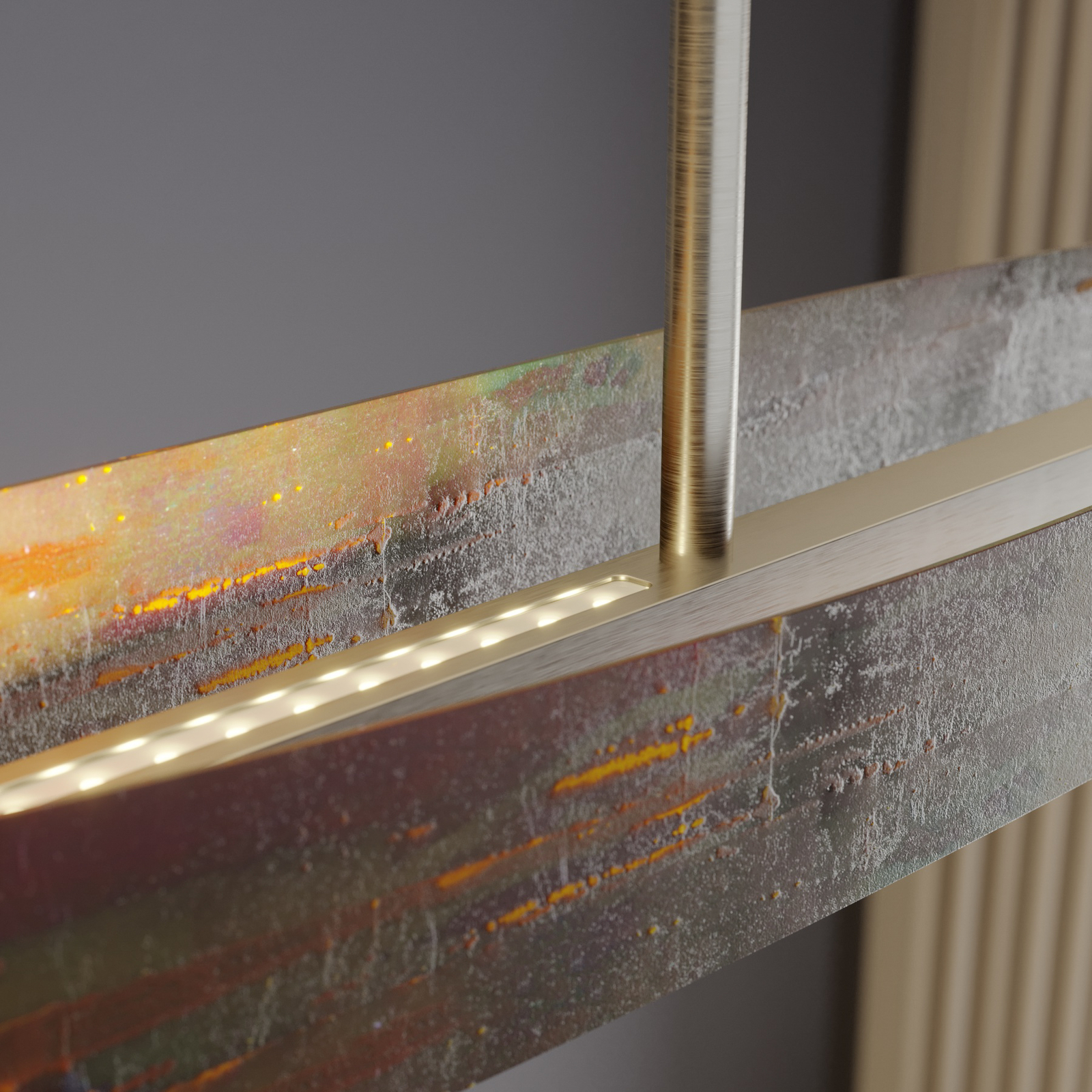 Rothfels Lian LED-kattovalaisin, oksidoitu kulta