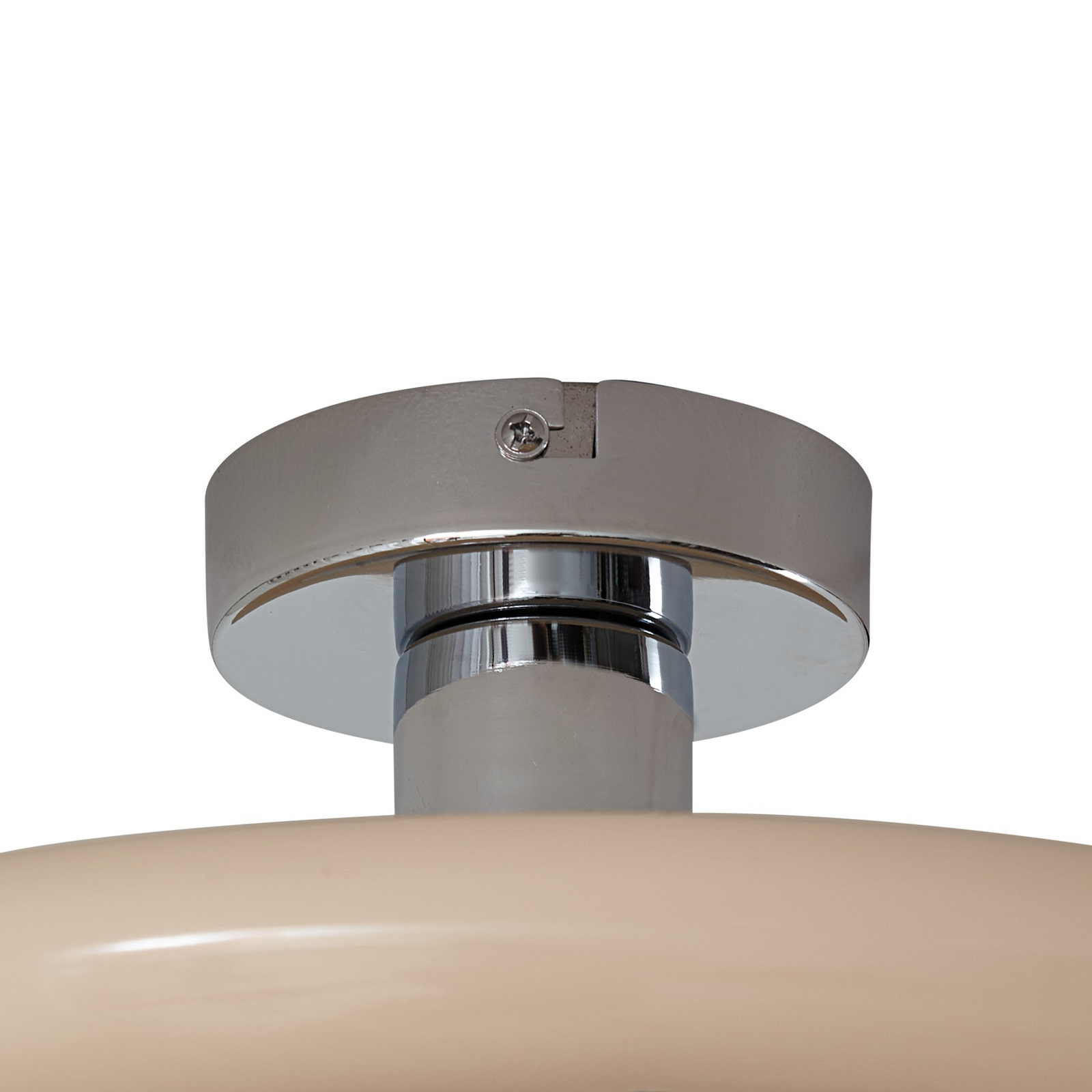 Branford loftlampe, retro, Ø 35 cm, beige, metal - Lindby