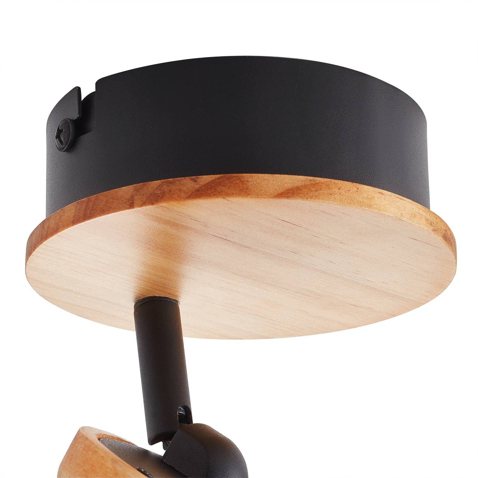 Reflektor LED Lindby Manel drewno 1-punktowa