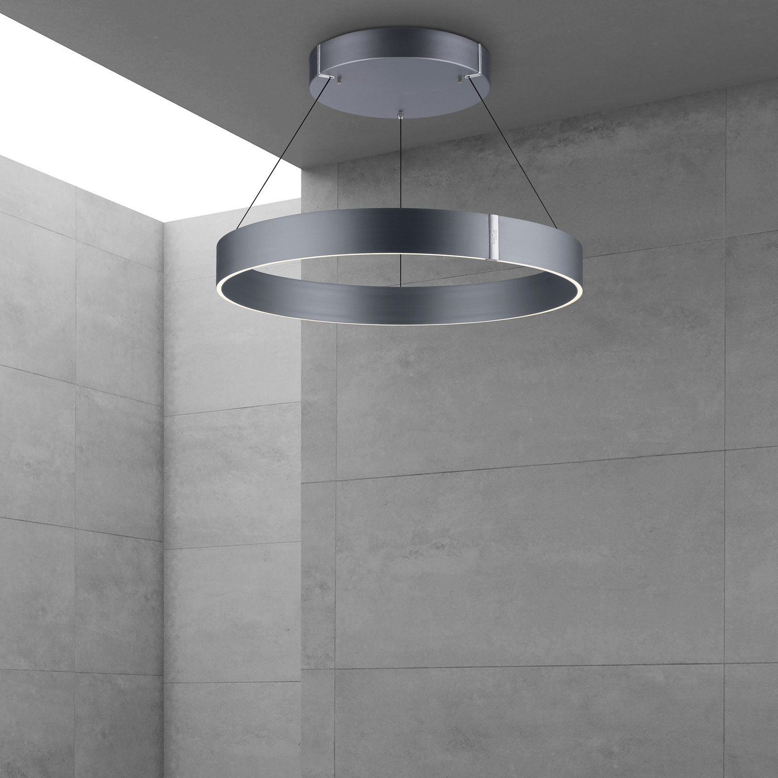 PURE E-Clipse suspension LED, CCT, gris