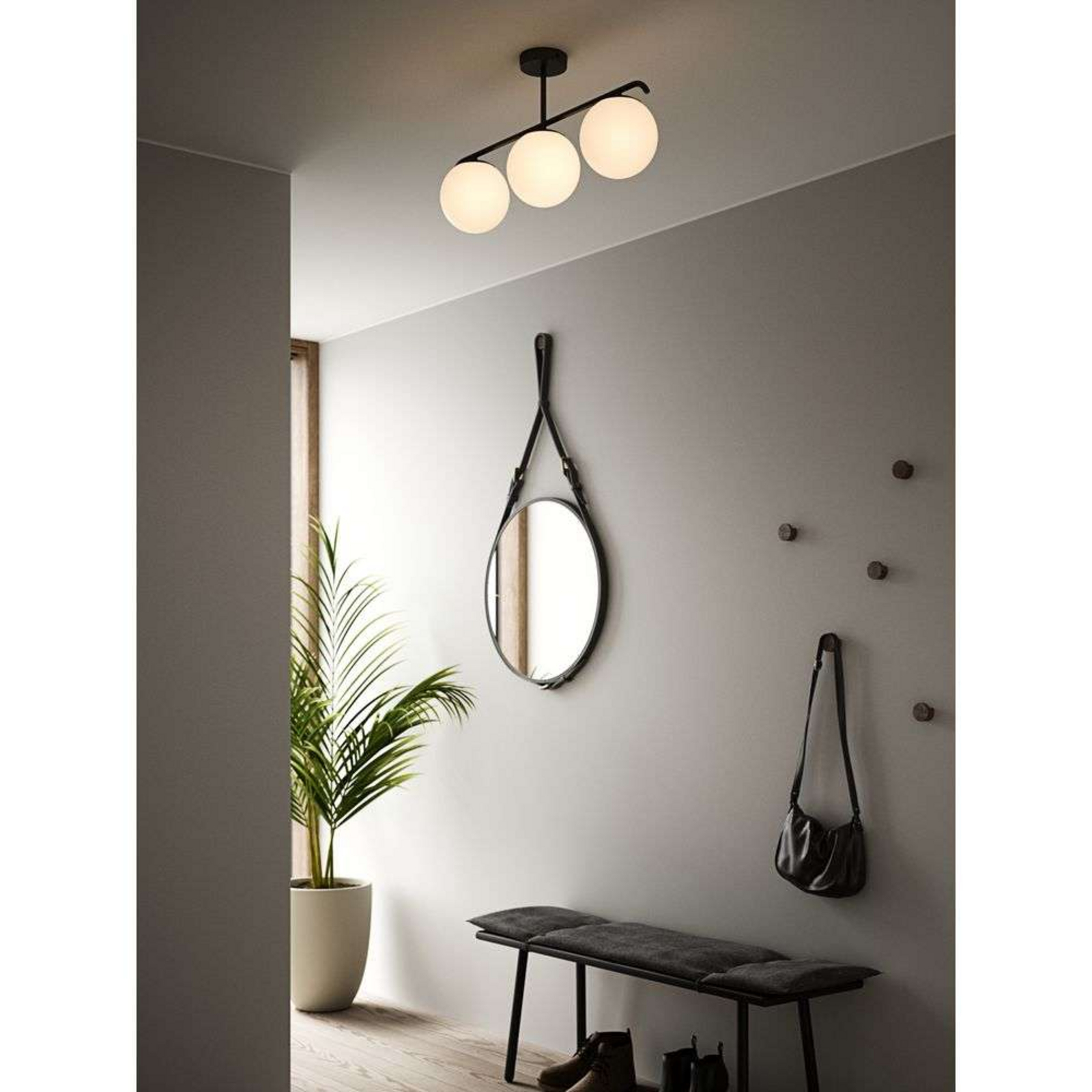 Grant 3 Ceiling Lamp Black - Nordlux