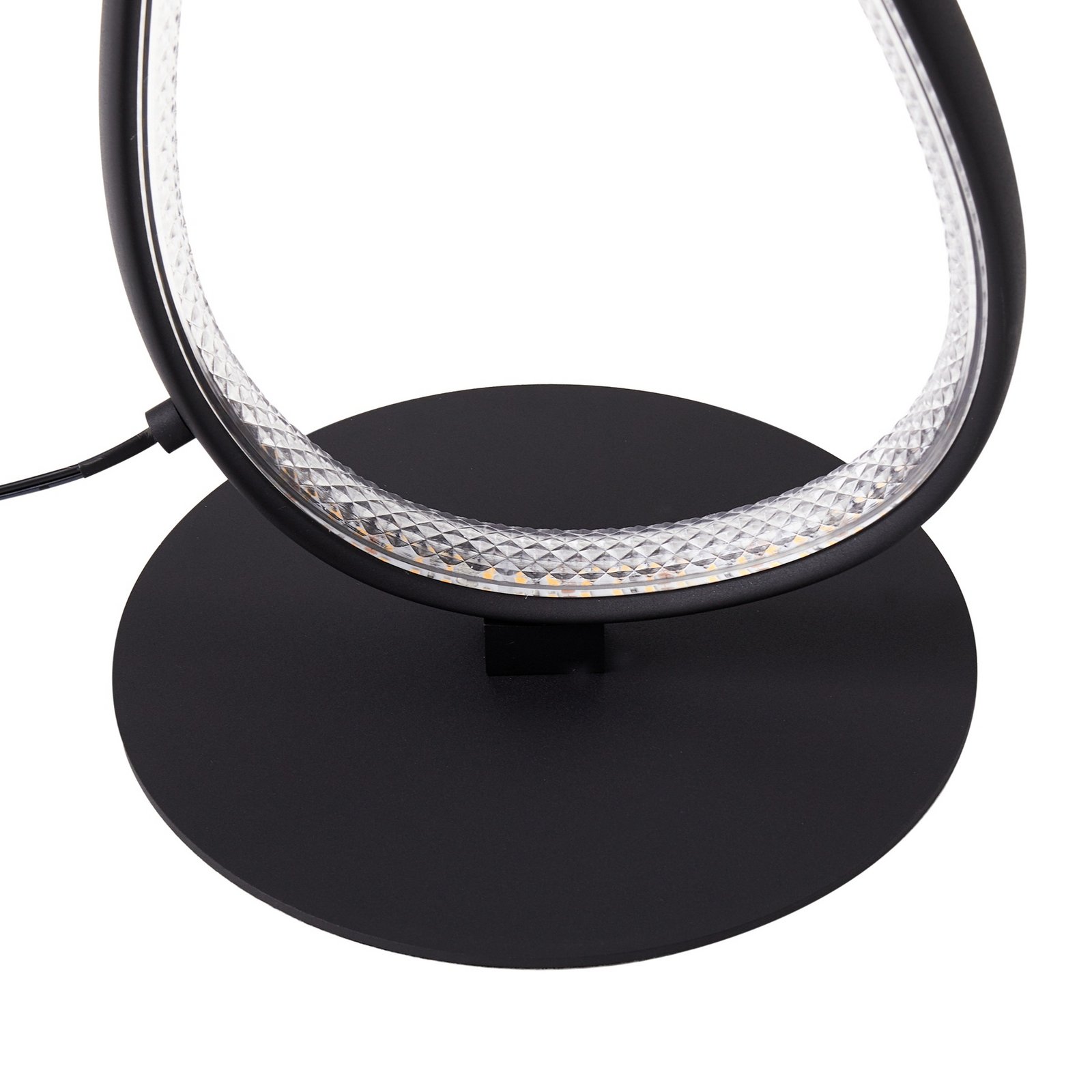 Lucande LED põrandavalgusti Rodado, must, 132 cm, alumiinium