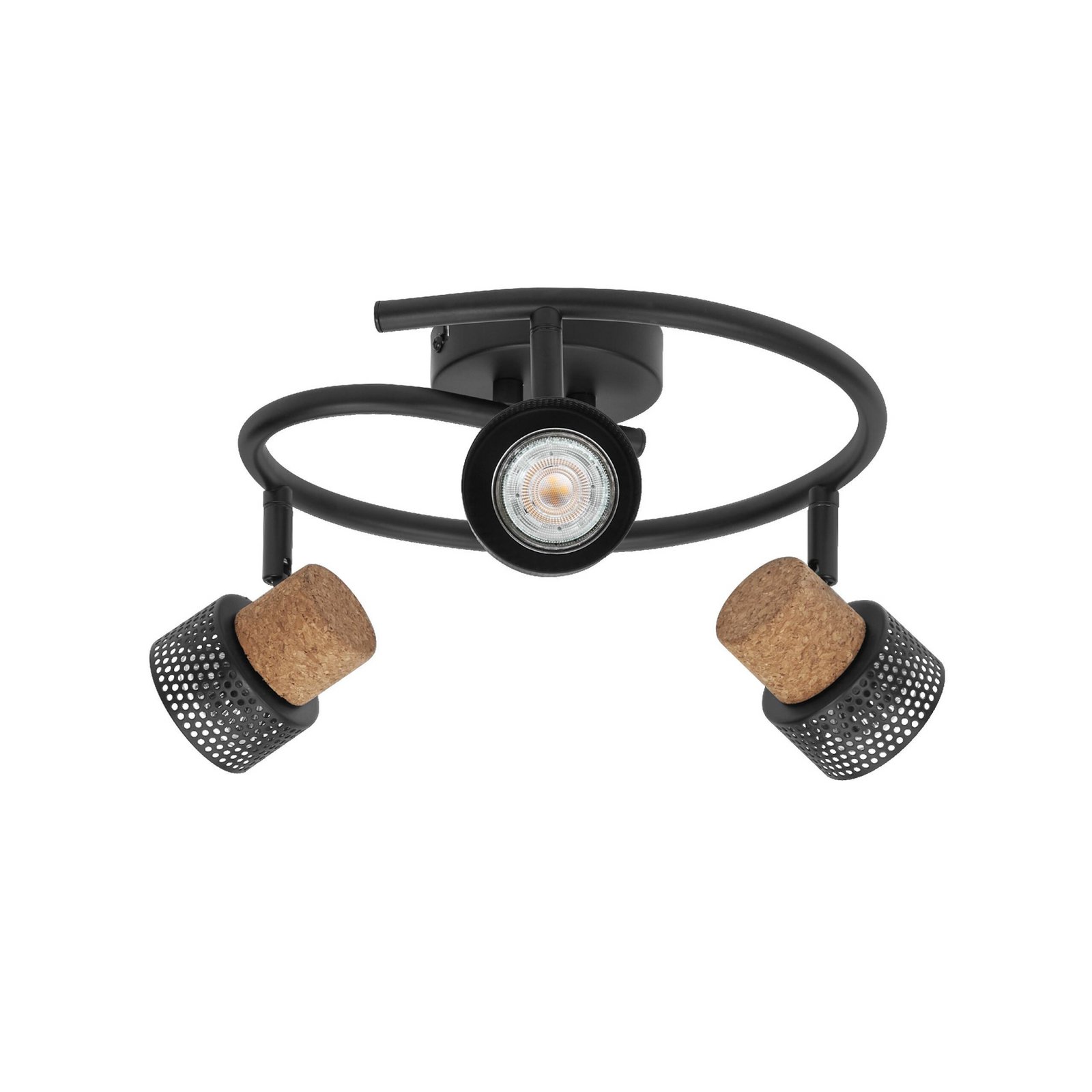 OSRAM Deckenstrahler CORK SPIRAL schwarz 3-Spot GU10-LED 927
