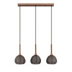 Tetira 3 Long Pendant Brown - Lucande