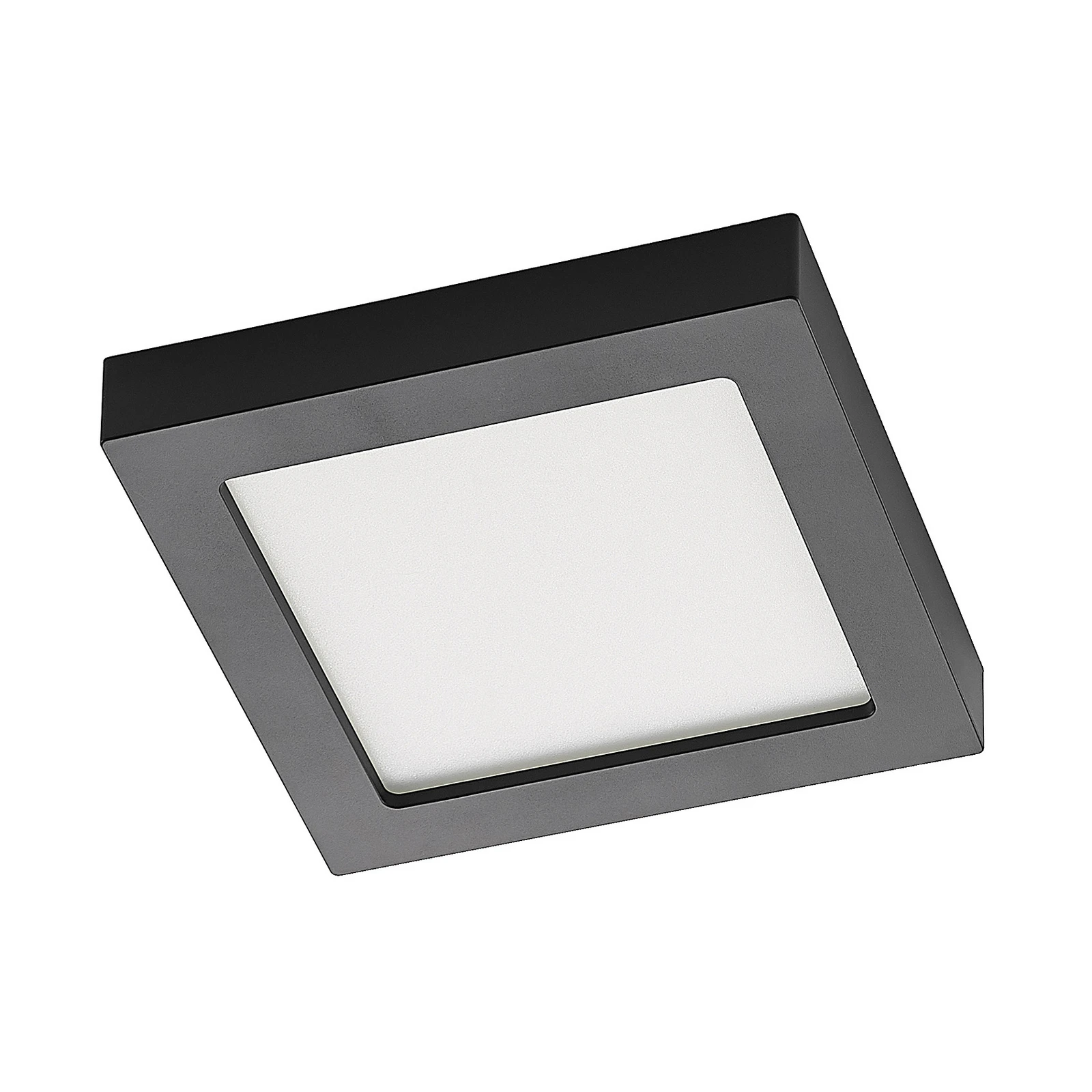 Plafonieră cu LED Prios Alette, negru, 24 W, CCT, reglabilă
