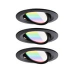 Paulmann LED da incasso Nova Coin Smart nero RGBW set da 3 pezzi 8,4 cm