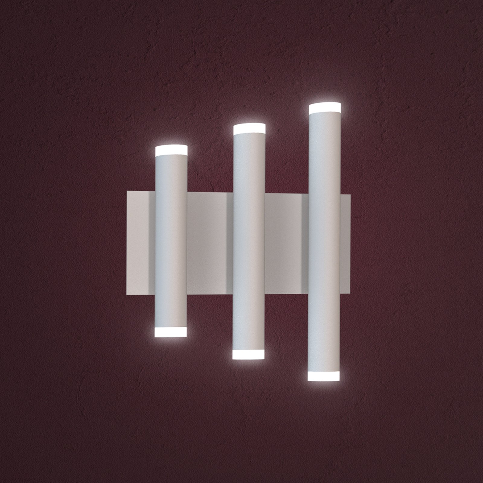 Cala LED wandlamp, wit, aluminium, 6 lichtpunten