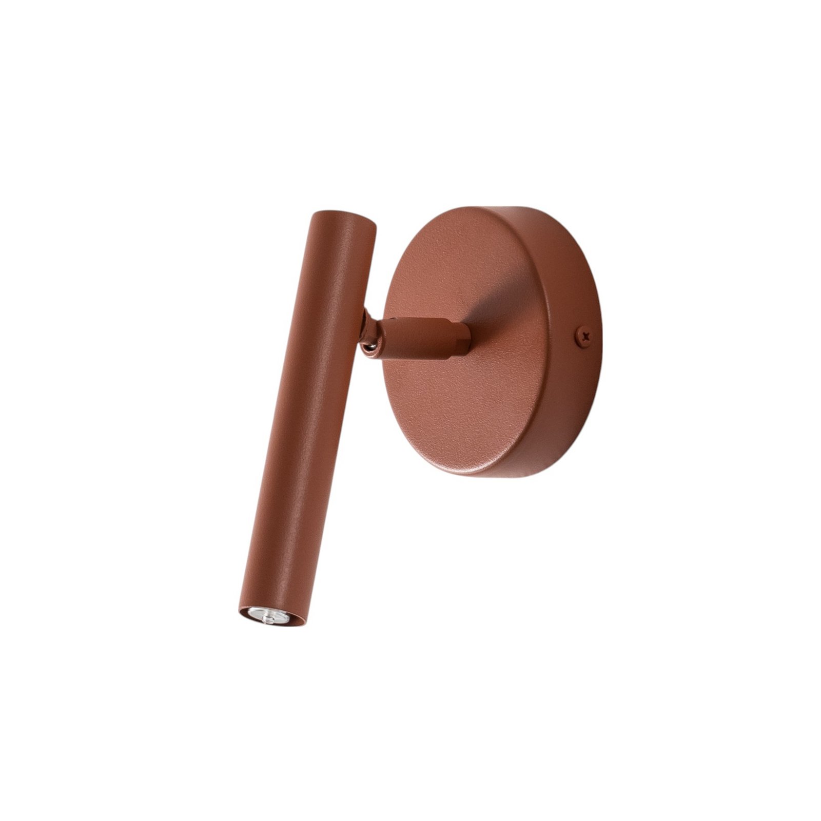 Sopel wall light, brick red, 1-bulb, steel, height 15 cm