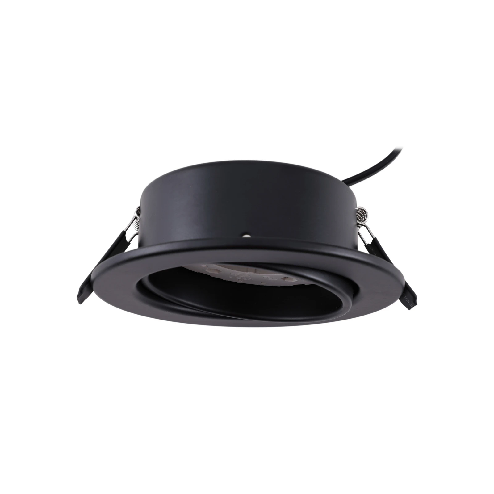 Lindby įleidžiamas šviestuvas Jyla, juodas matinis, Ø 13 cm, GX53