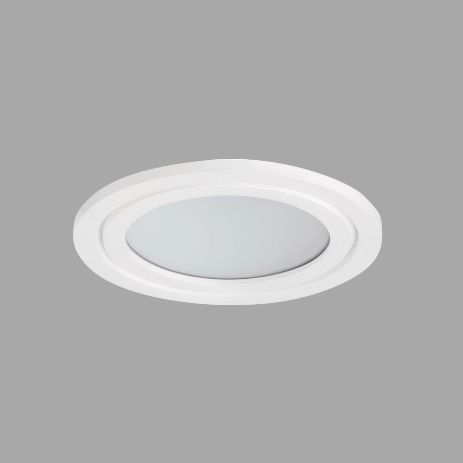 OMS Prettus XS PRO LED downlight with cover, 3,000 K, for Workroom / Office, aluminium, 11 W, energy efficiency: A+