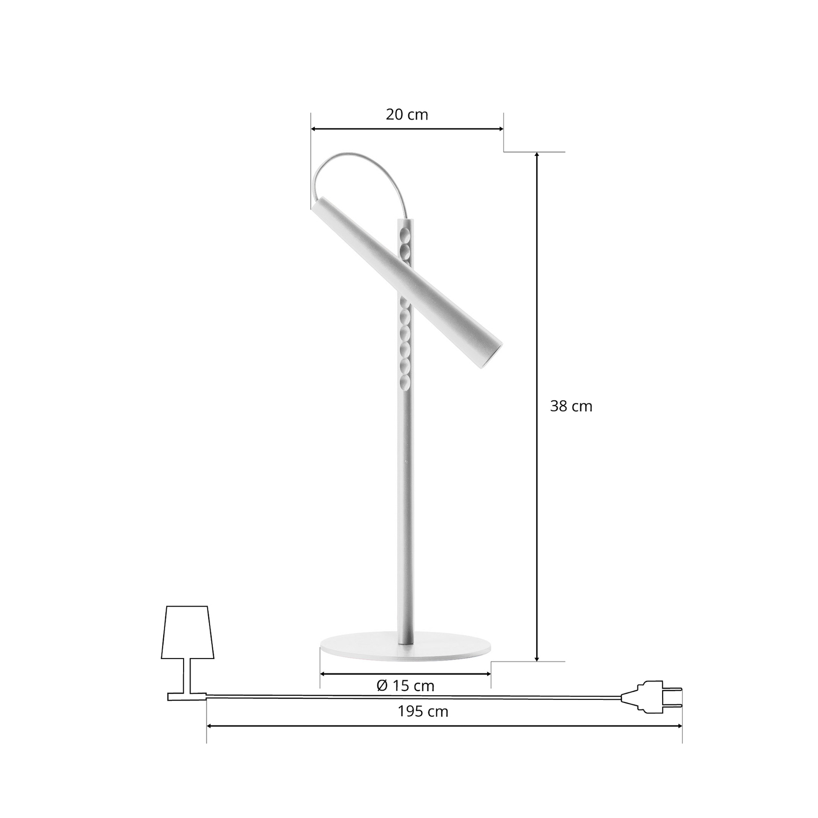 Foscarini Magneto LED stolní lampa, bílá