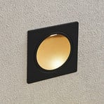 Pordis LED recessed wall light, IP65, angular