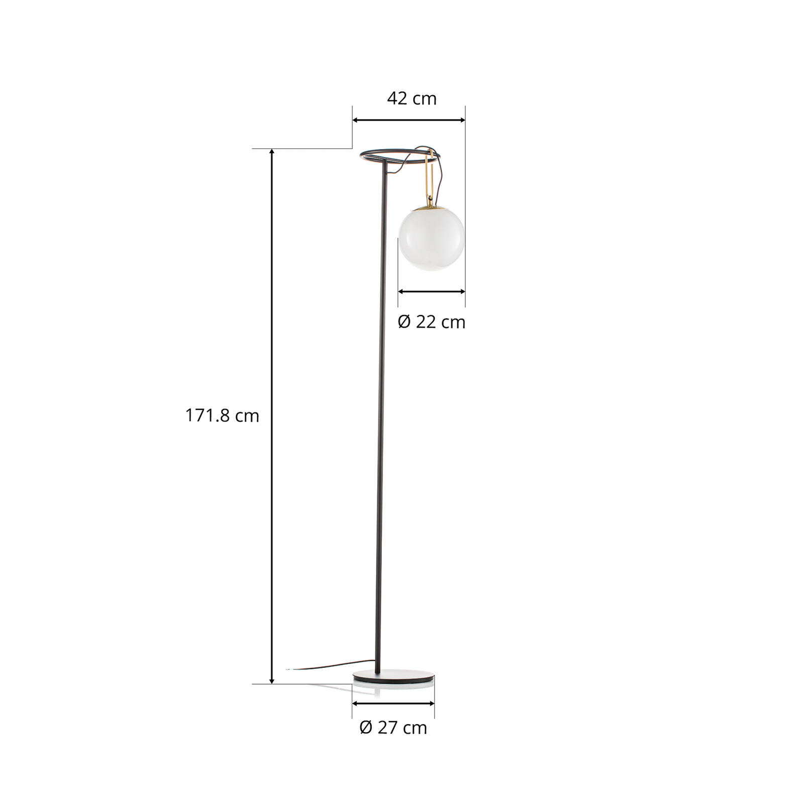 Artemide nh lampe sur pied avec variateur d'intensité variable