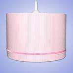 Lampă suspendată din catifea Estria, roz