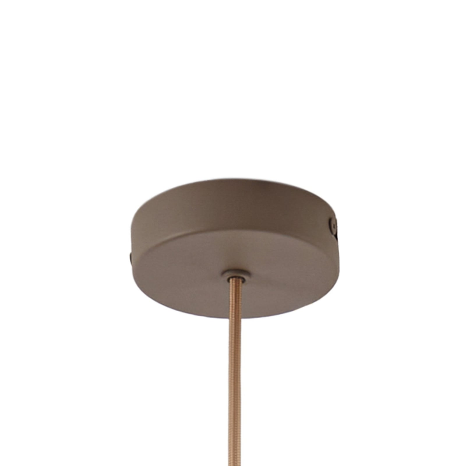 Lindby hanglamp Helin, bruin, Ø 70 cm, textiel, 3 x E27