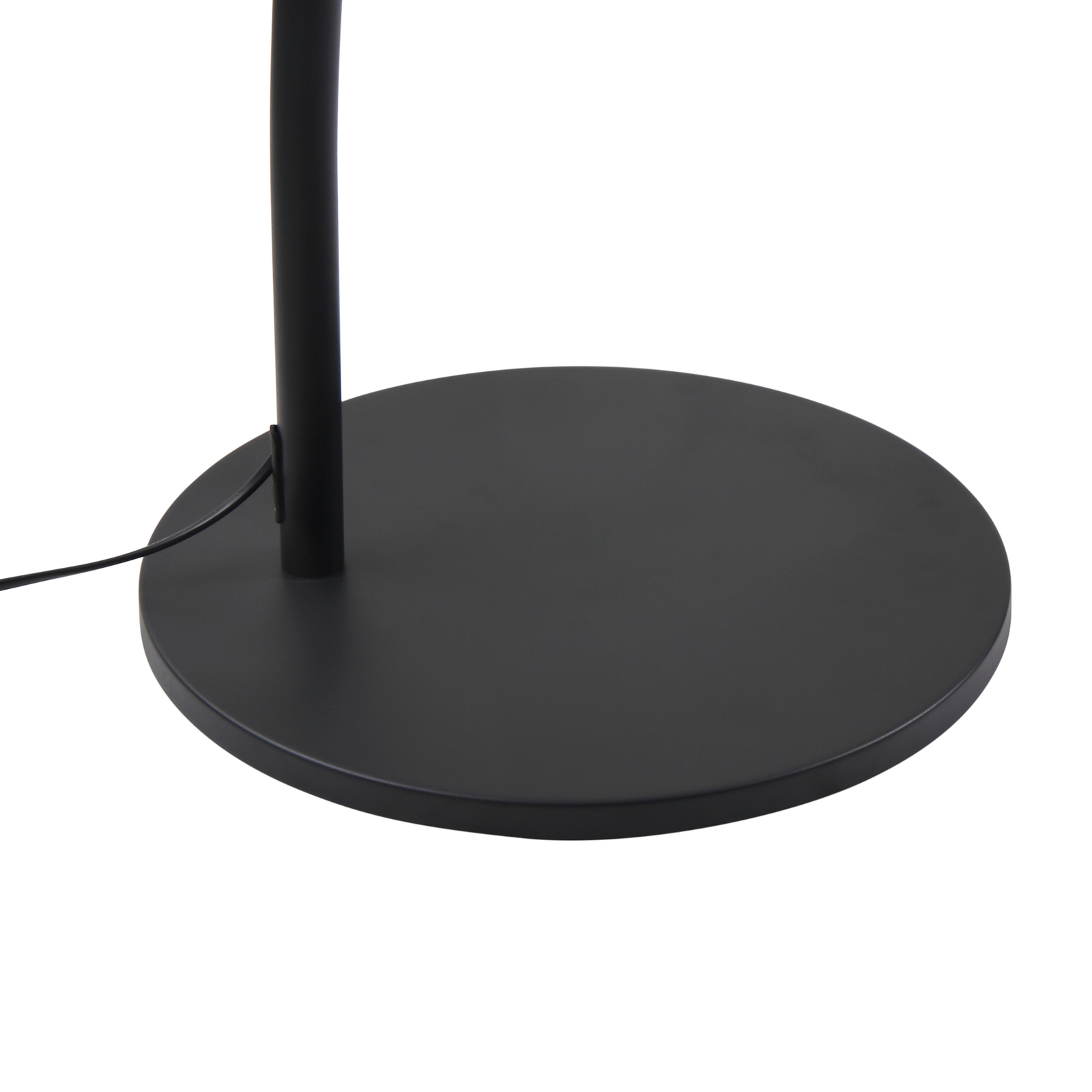 Lucande Boga LED stoječa svetilka z lokom, peščeno črna, z možnostjo