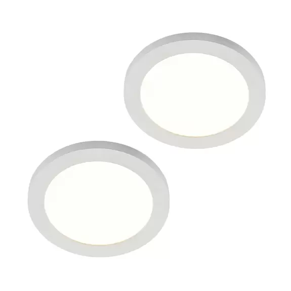 Lampenwelt Prios Aureka LED-Deckenlampe Sensor 22,5cm 2er-Set