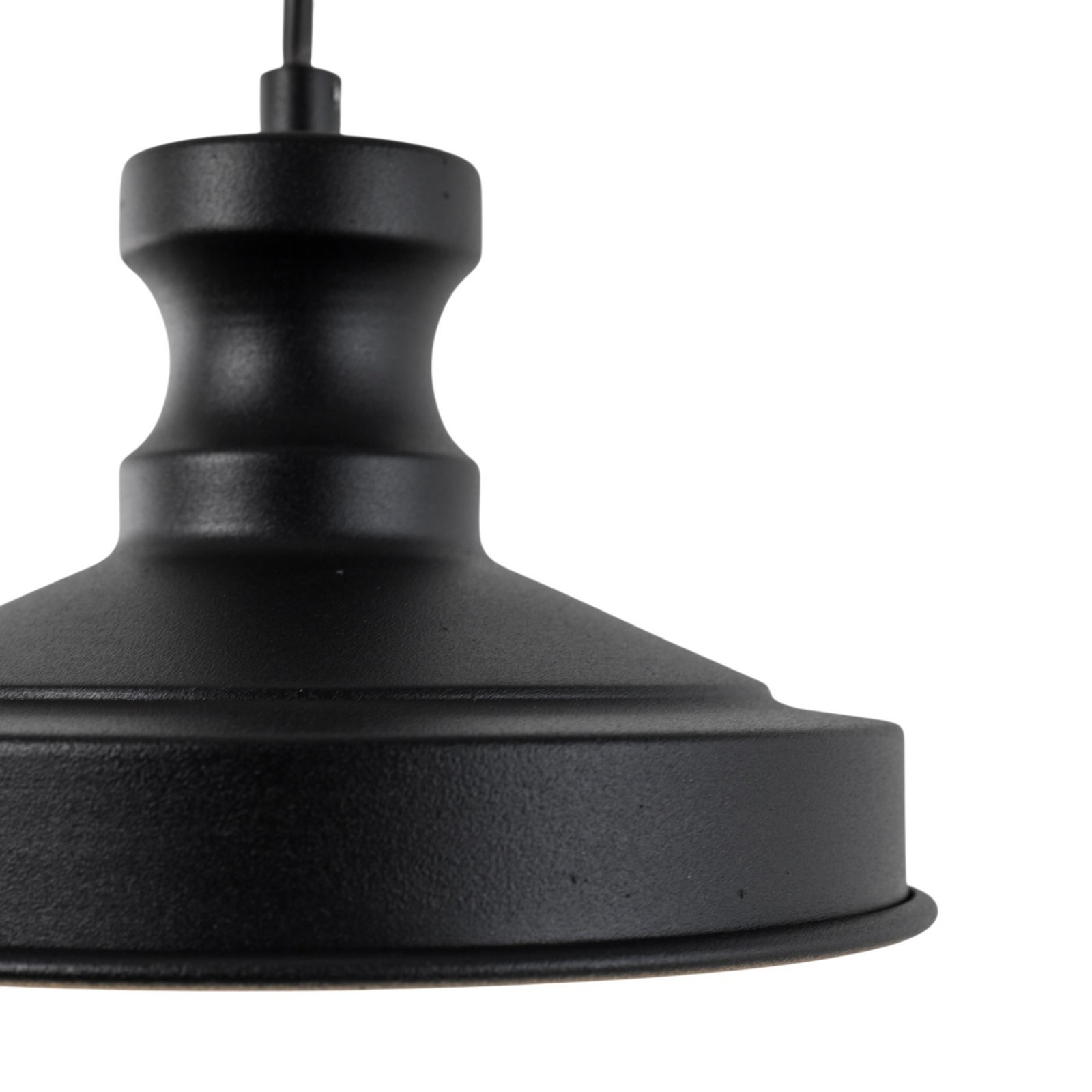 Berceste pendant light, black, metal, Ø 22 cm, E27