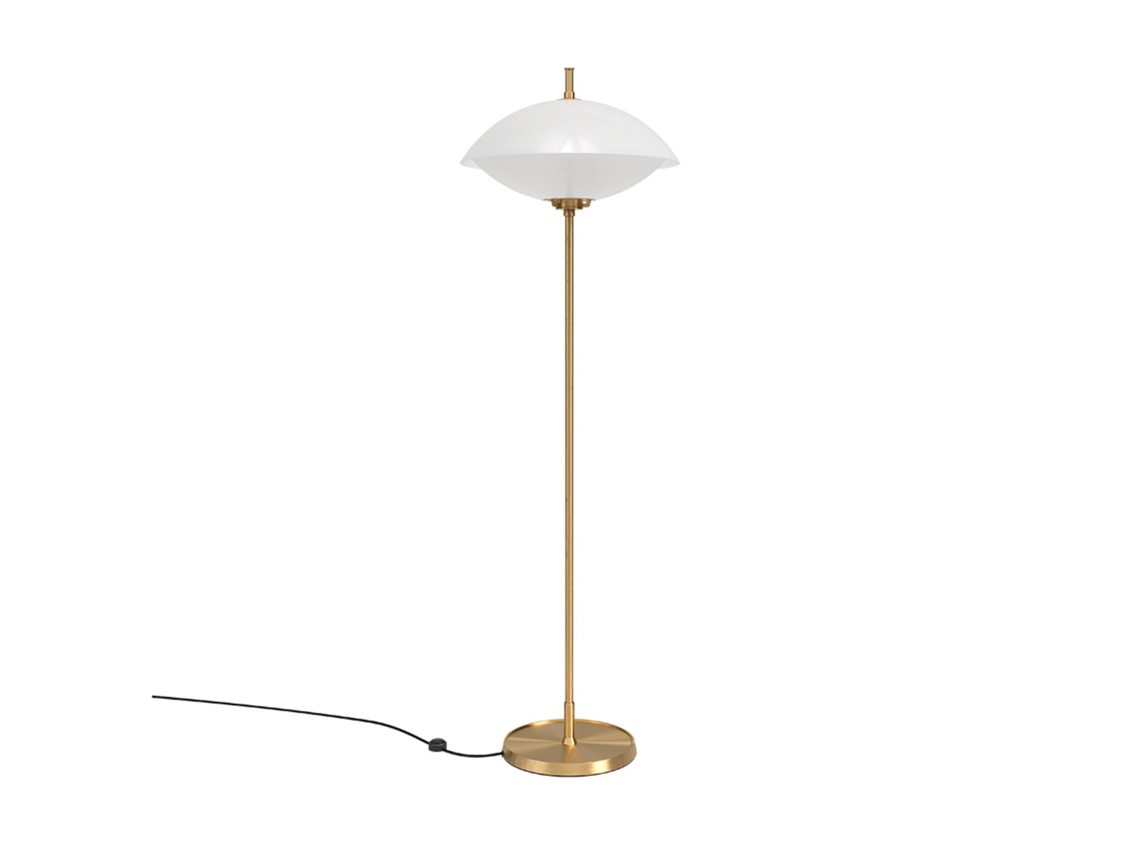 Musling Gulvlampe Opal/Brass FRITZ HANSEN - Stue - Glas billede