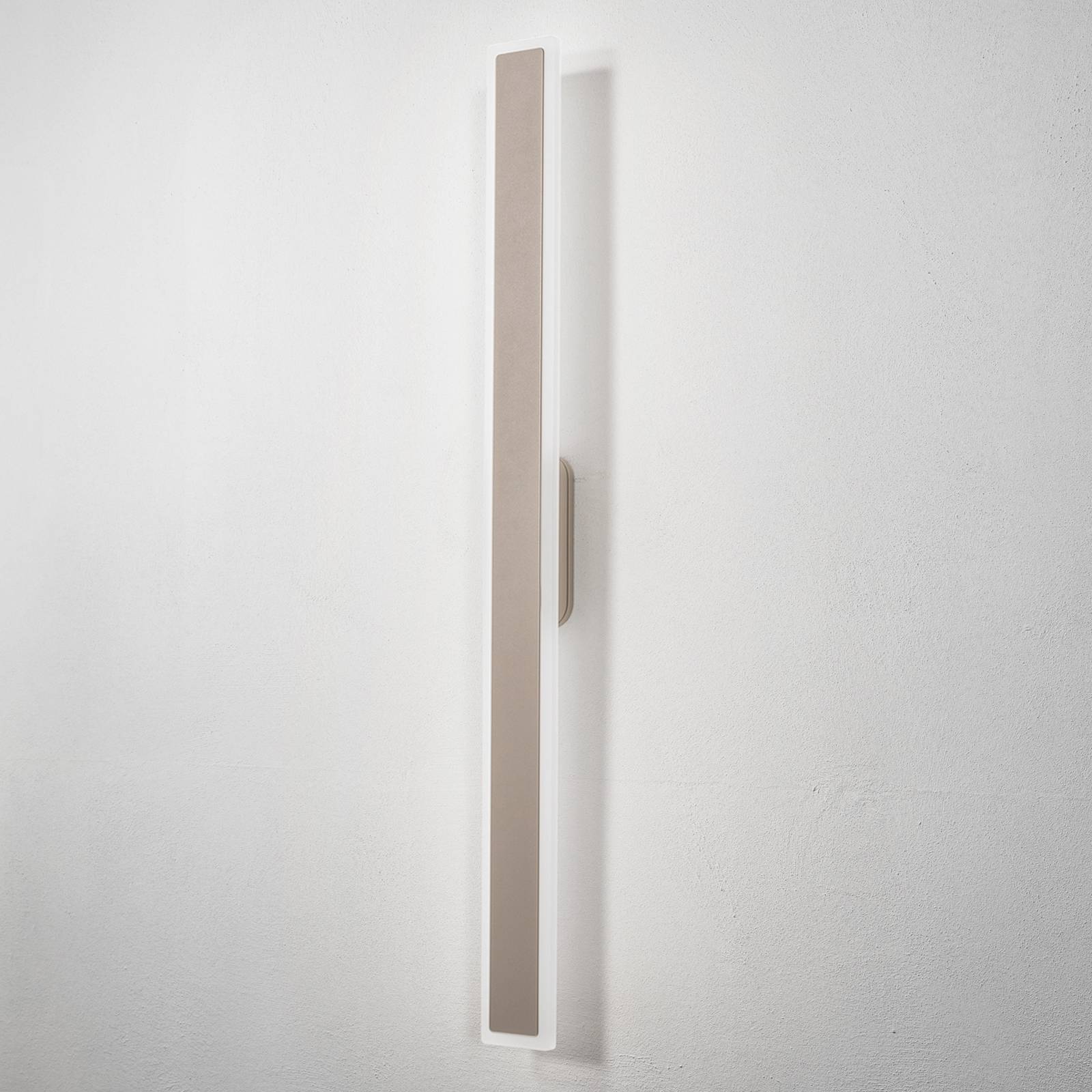 LED-Wandleuchte Isla, sand, Aluminium, Höhe 100 cm, IP54 günstig online kaufen