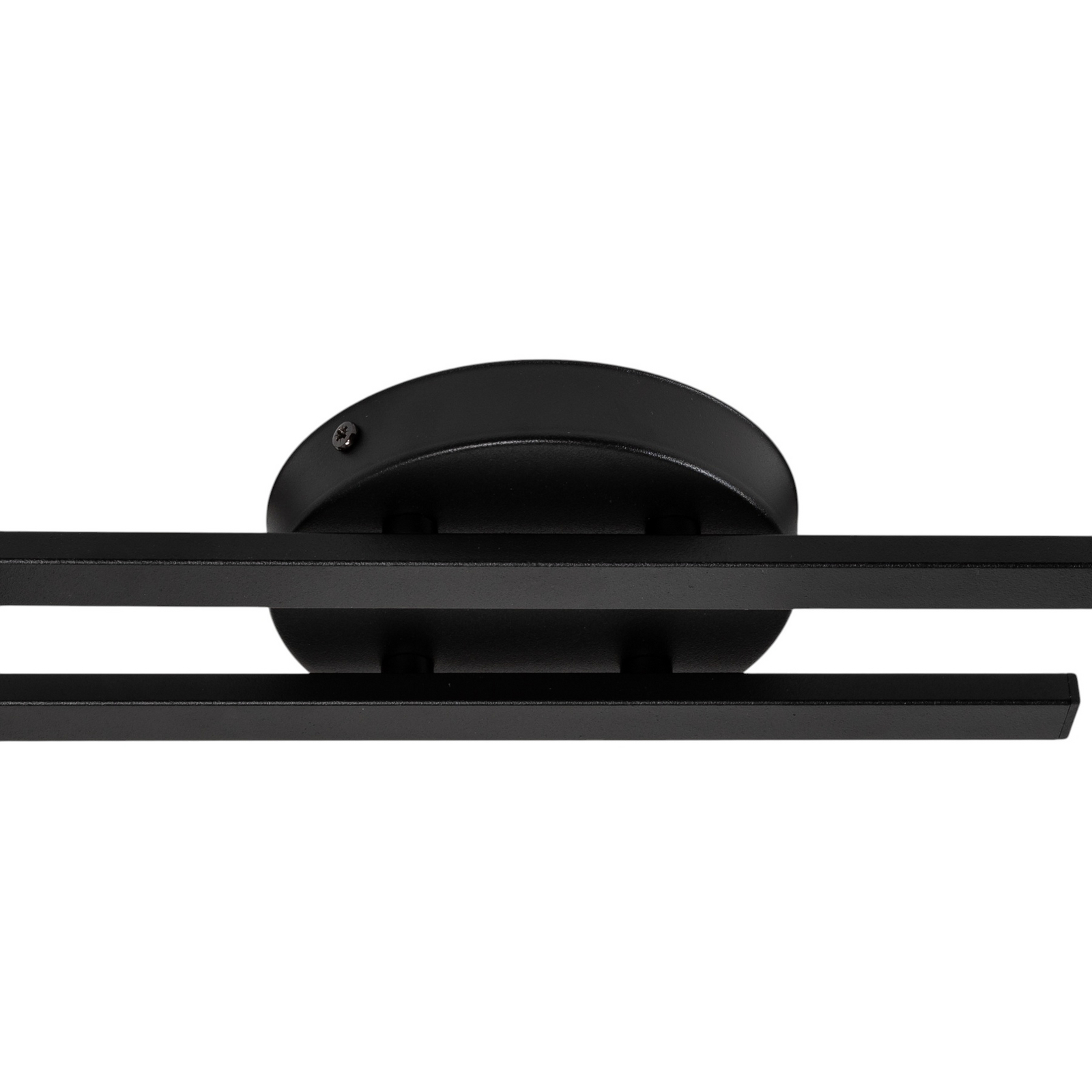 Fragment ceiling lamp, black, length 86 cm, metal, 4-bulb.