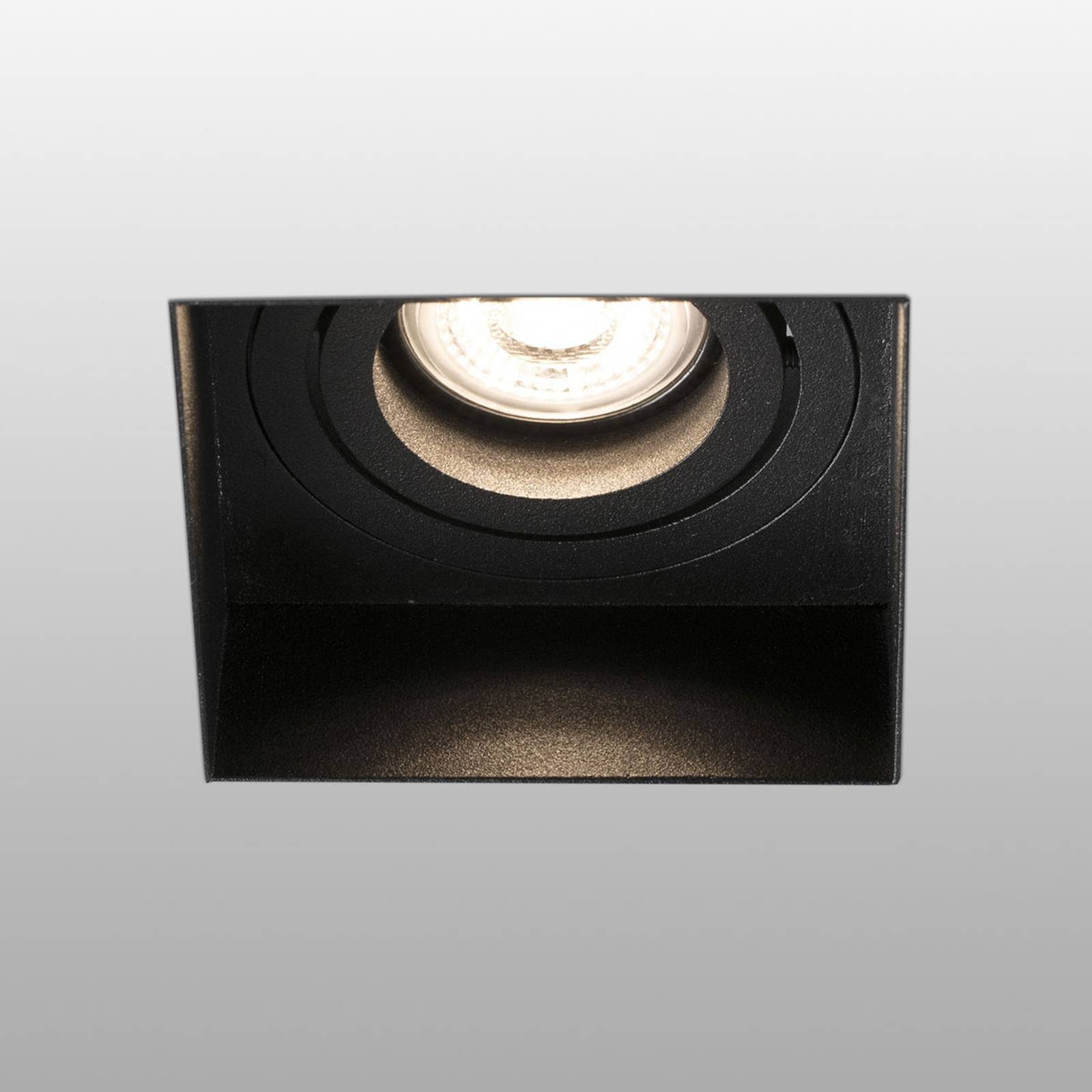 Photos - Chandelier / Lamp FARO BARCELONA Hyde downlight 1-bulb angular pivotable black 
