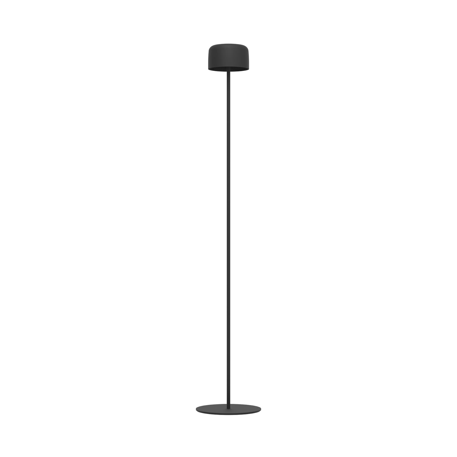 Päikesepaneeliga LED-terrassilamp Roccanova-L, must, kõrgus 120 cm