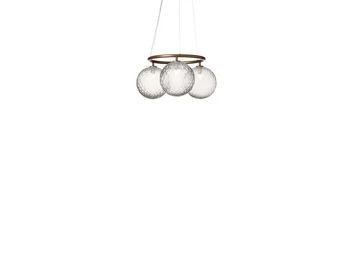 Miira 3 Circular Chandelier Dark Bronze/Optic Clear - Nuura