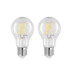 LED E27 4W 2.700K filamenti dimming trasparente 2x