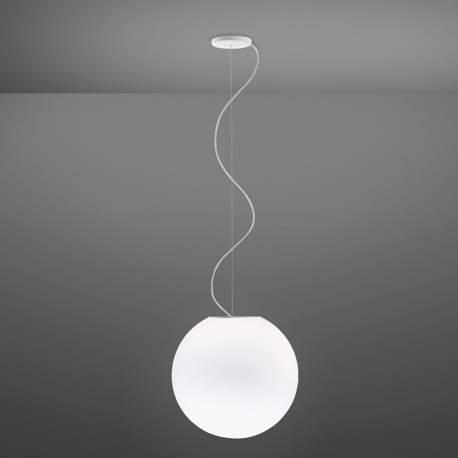 Fabbian Lumi Sfera sklenená závesná lampa, Ø 40 cm