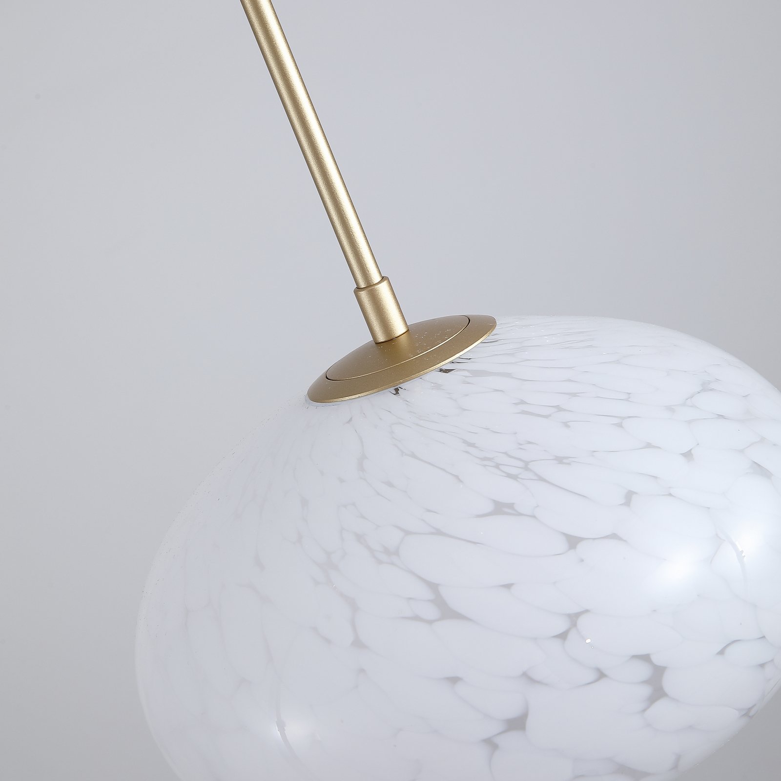 Suspension LED Confetti, Ø 25 cm, doré/blanc, verre