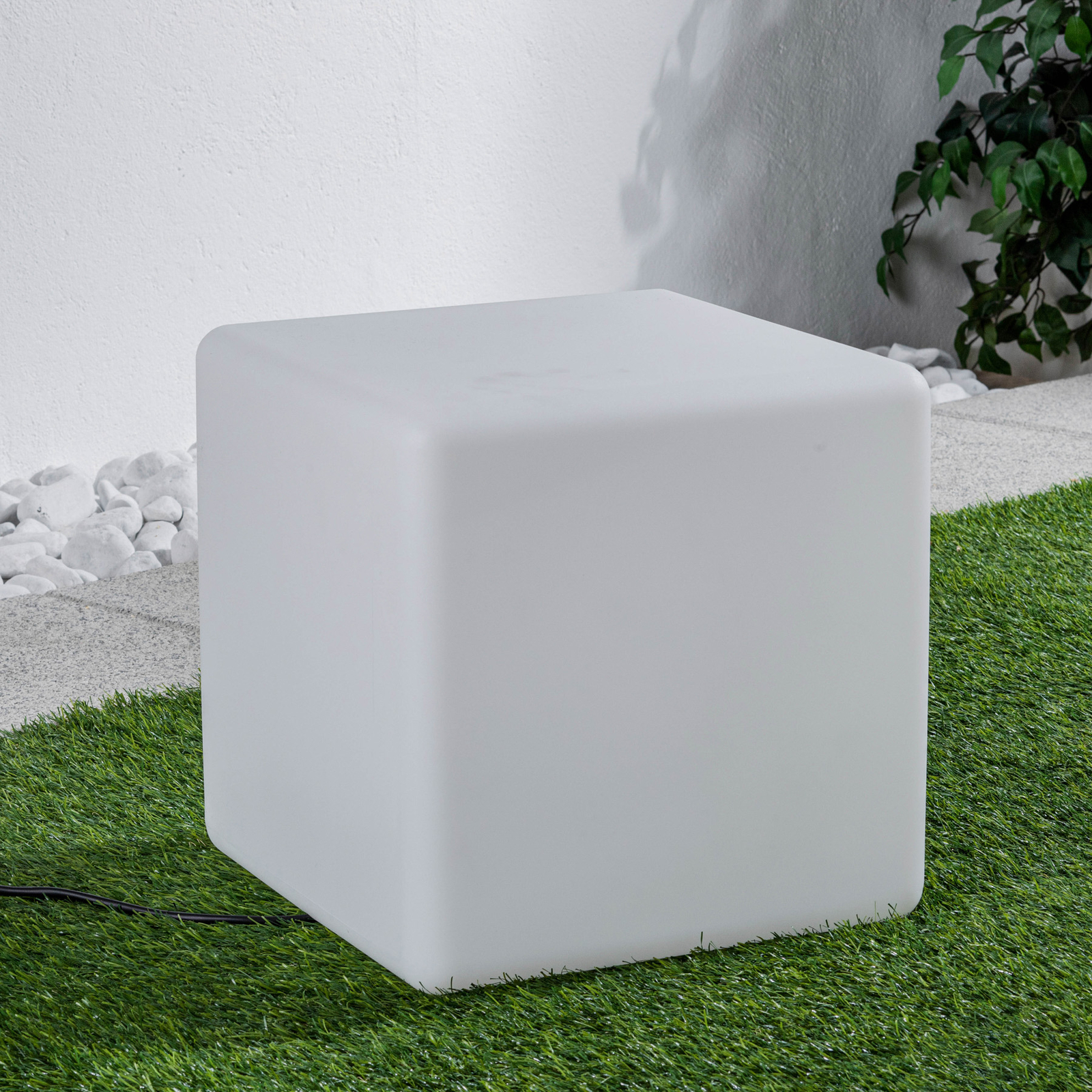 Außendekoleuchte Cumulus Cube M, 38,5 x 38,5 cm