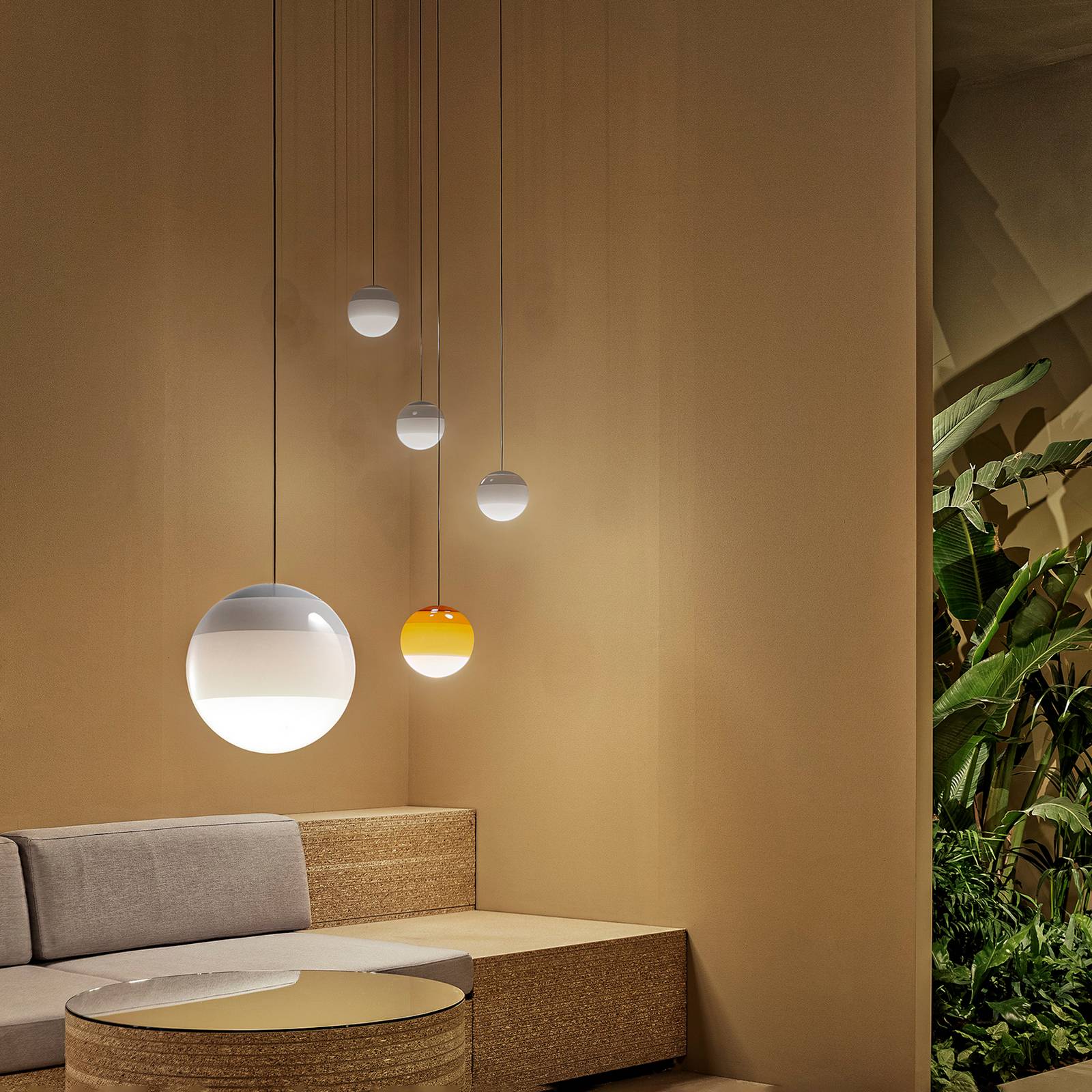 MARSET LED-Hängelampe Dipping Light Ø 20 cm weiß günstig online kaufen