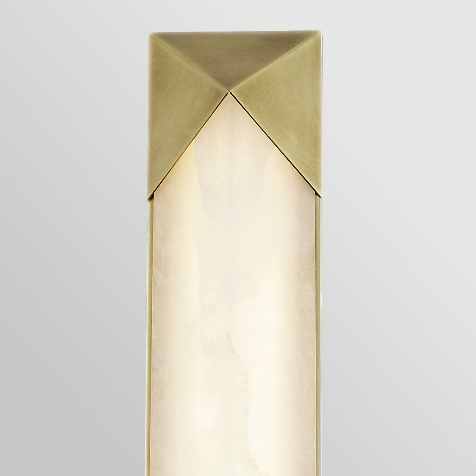 LED-vegglampe CAESAR, gammel messing, høyde 64 cm Metall/alabaster LED-vegglampe CAESAR, gammel messing, høyde 64 cm Metall/alabaster