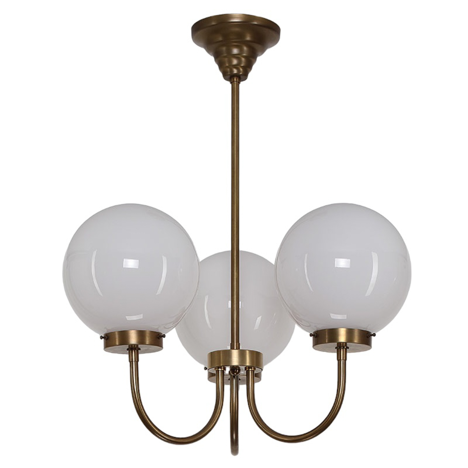 D119 three-bulb brass chandelier